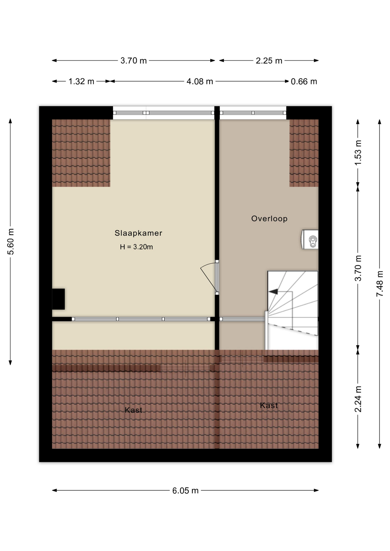 Plattegrond tweede verdieping