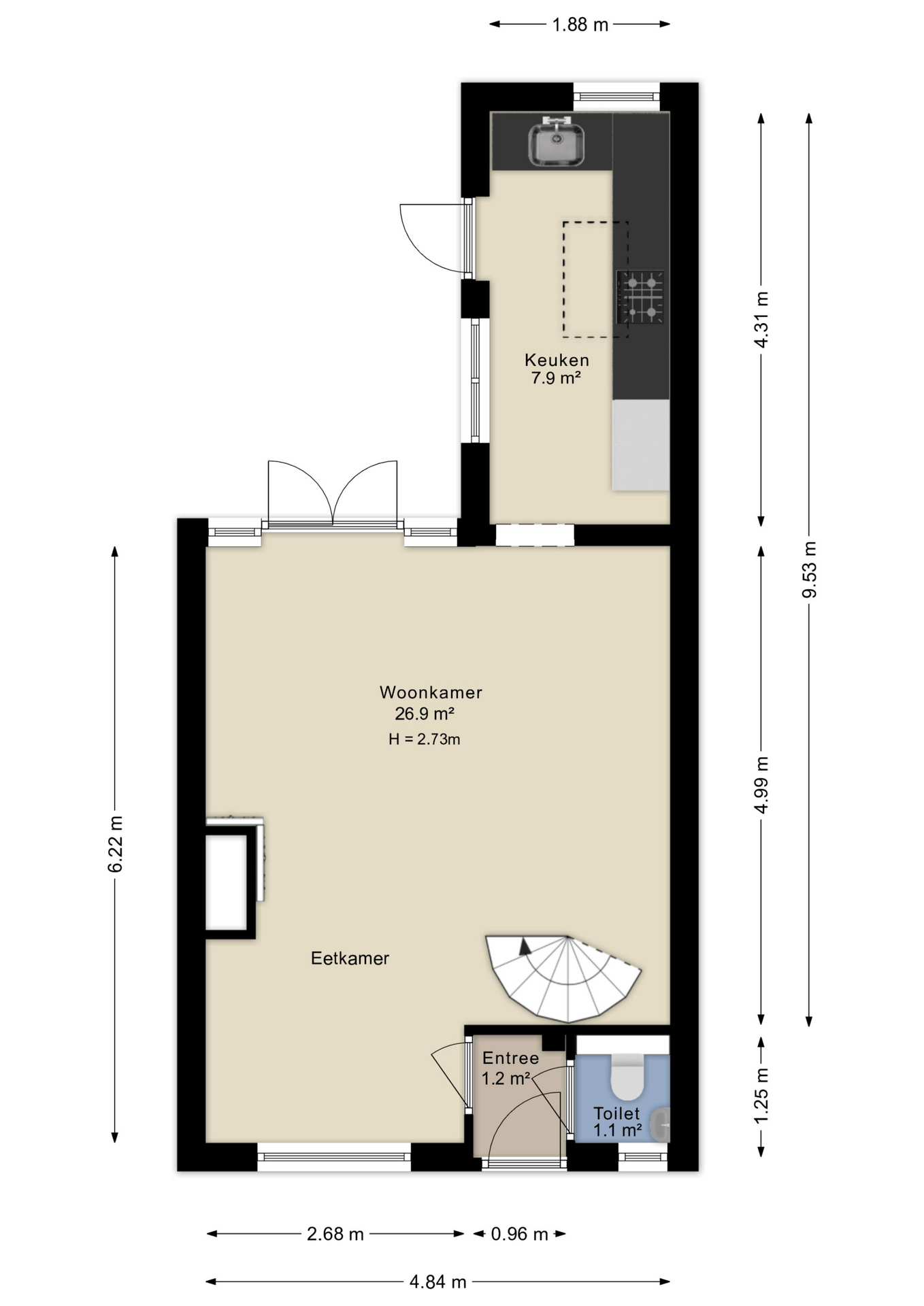 Plattegrond begane grond