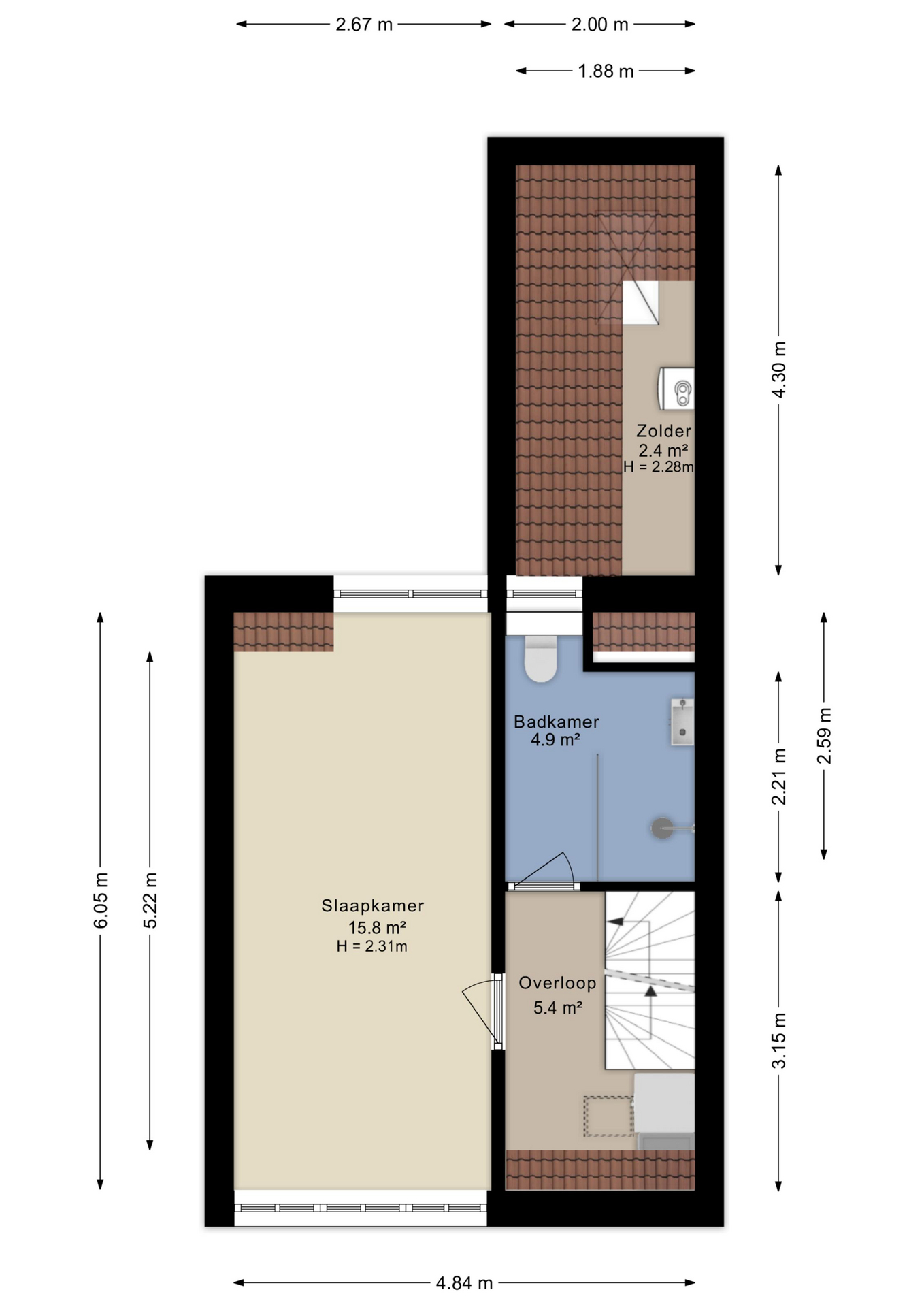 Plattegrond eerste verdieping