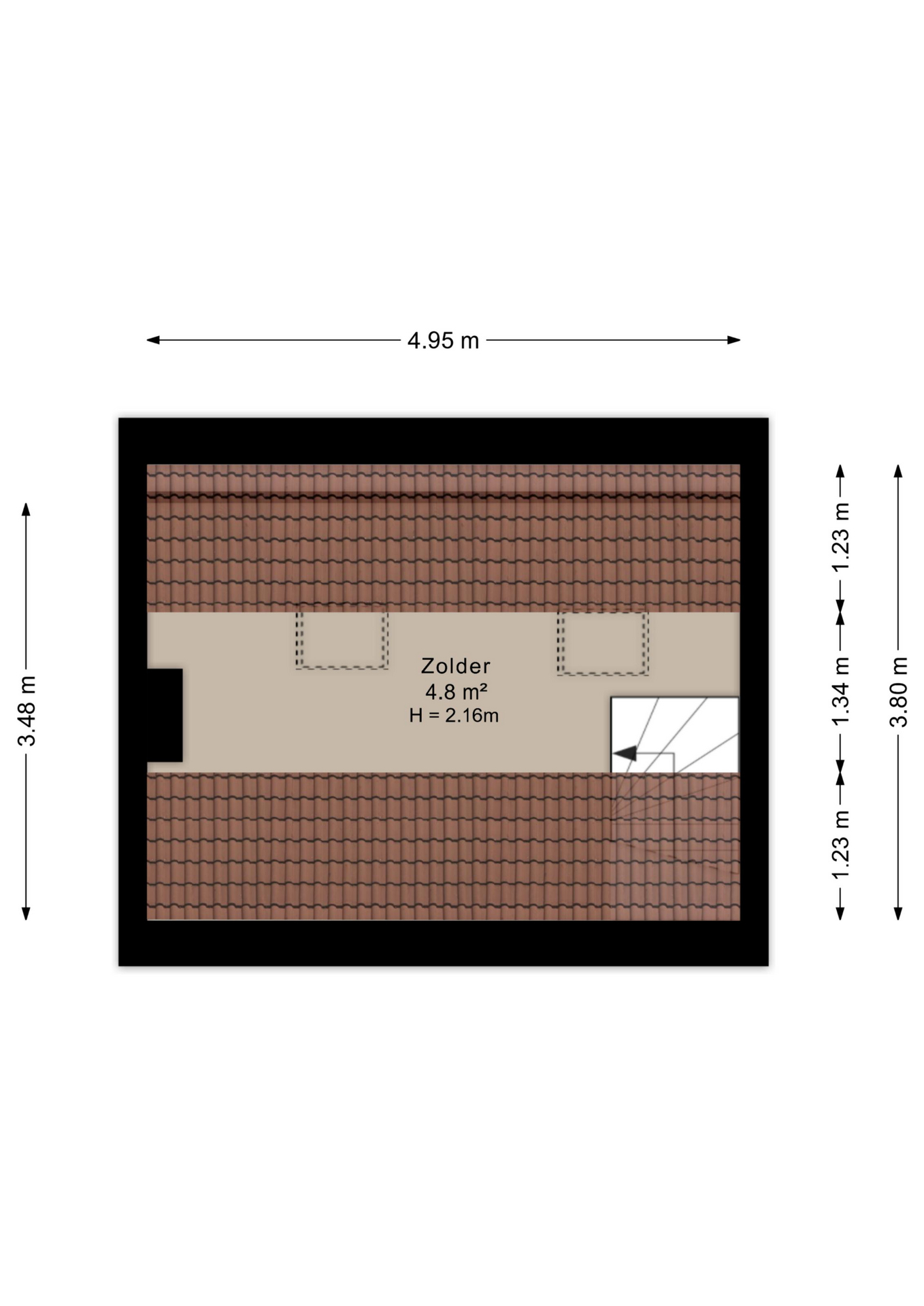 Plattegrond tweede verdieping