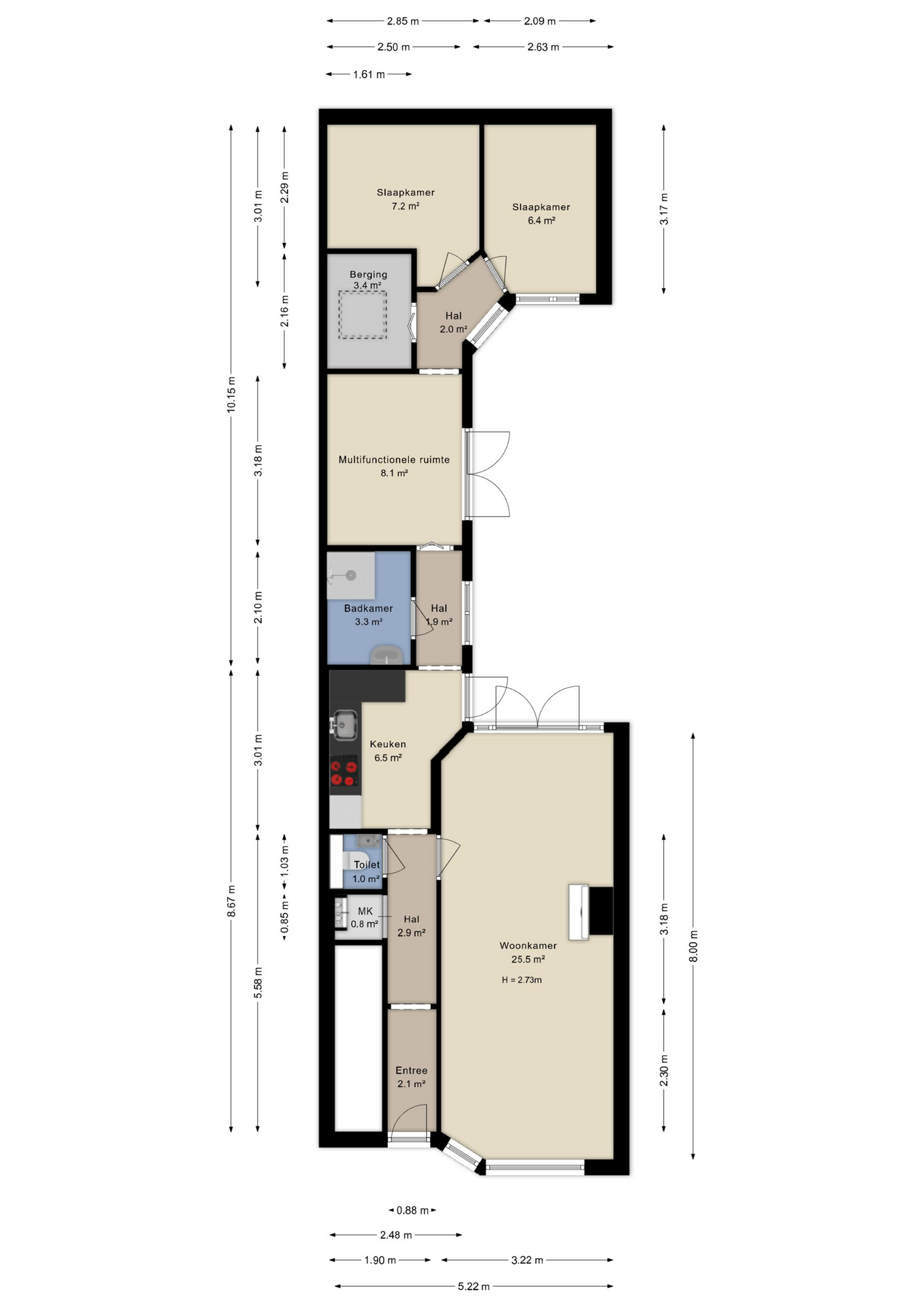 Plattegrond appartement