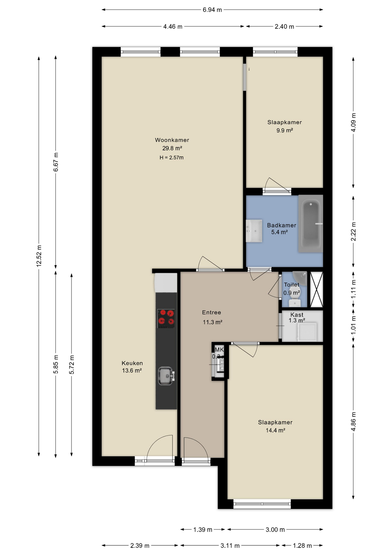 Plattegrond appartement