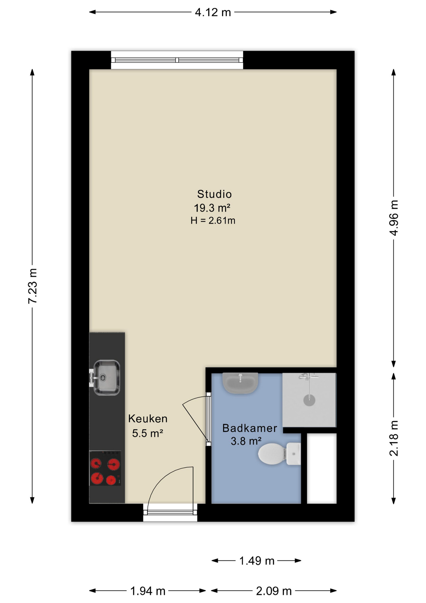 Plattegrond appartement