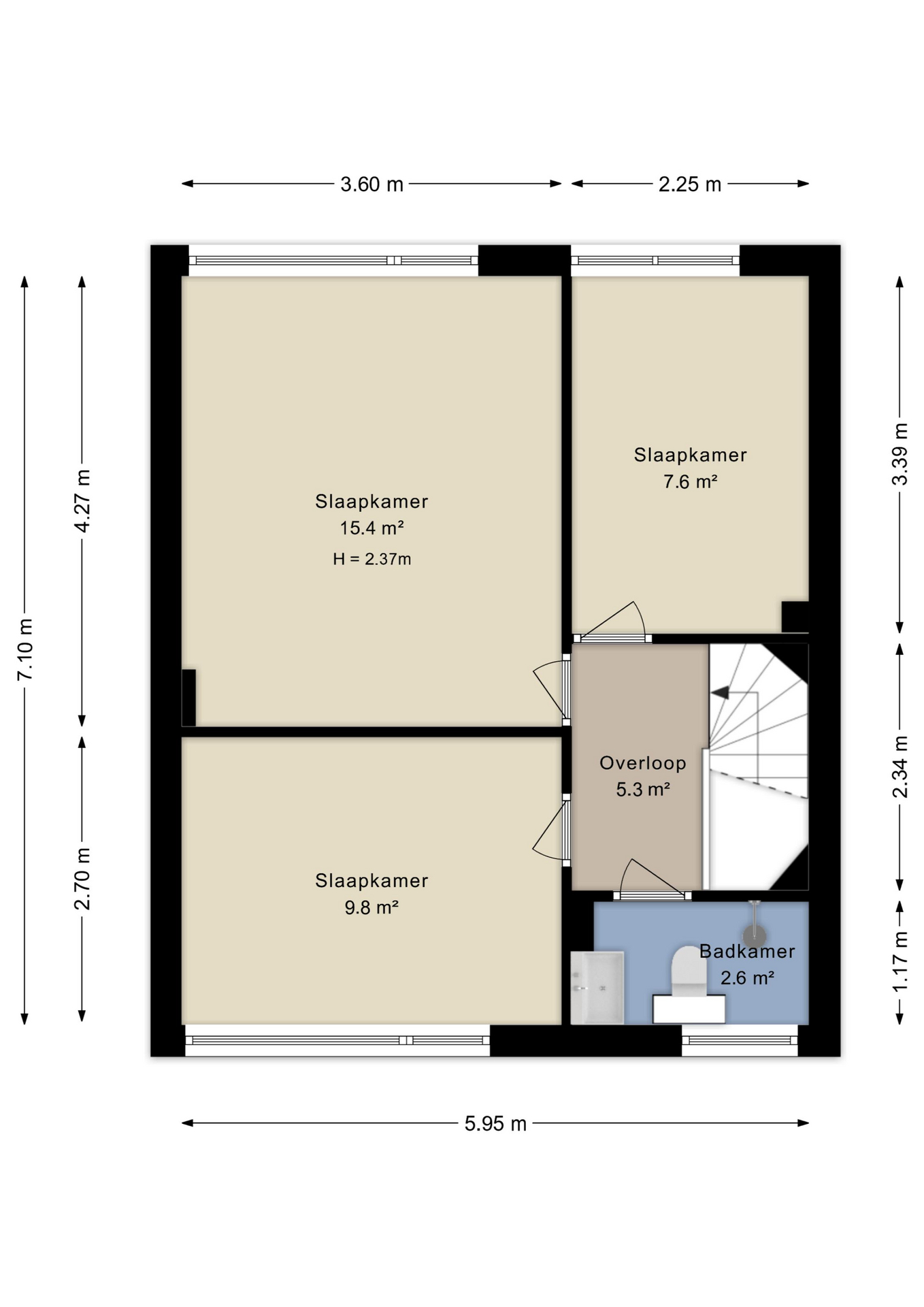 Plattegrond eerste verdieping