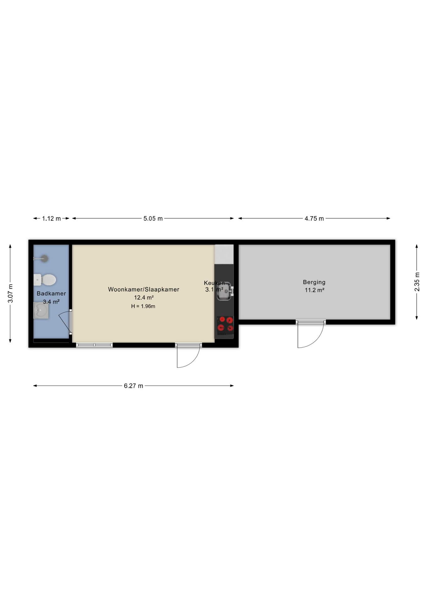Plattegrond tuinhuis