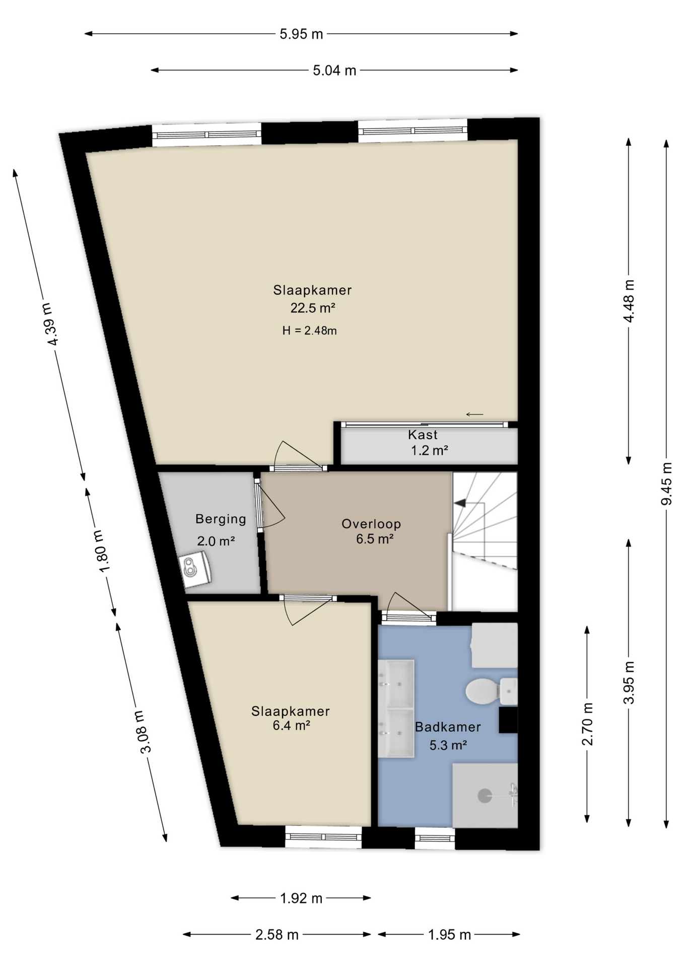 Plattegrond eerste verdieping