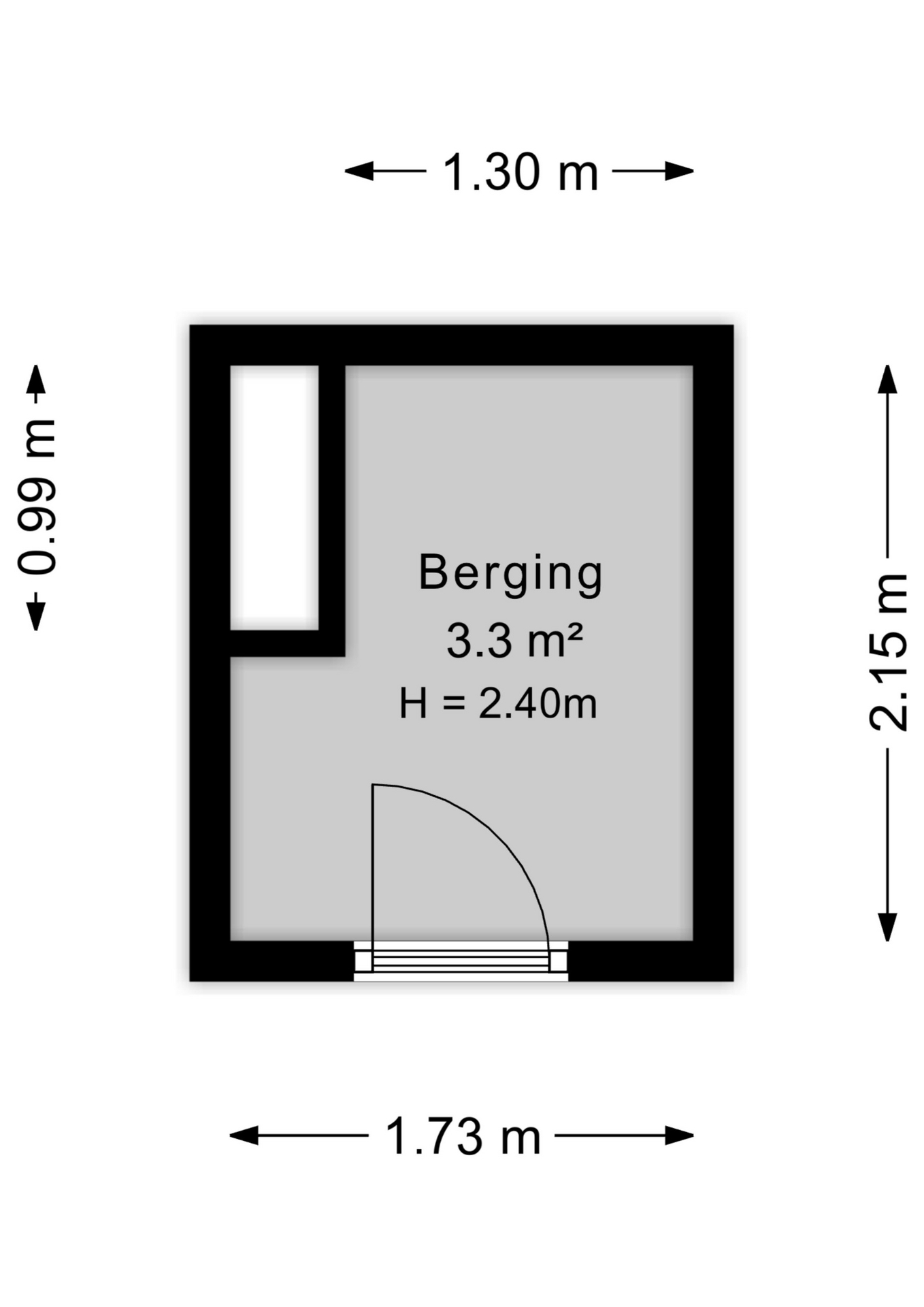 Plattegrond berging
