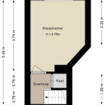 Plattegrond tweede verdieping