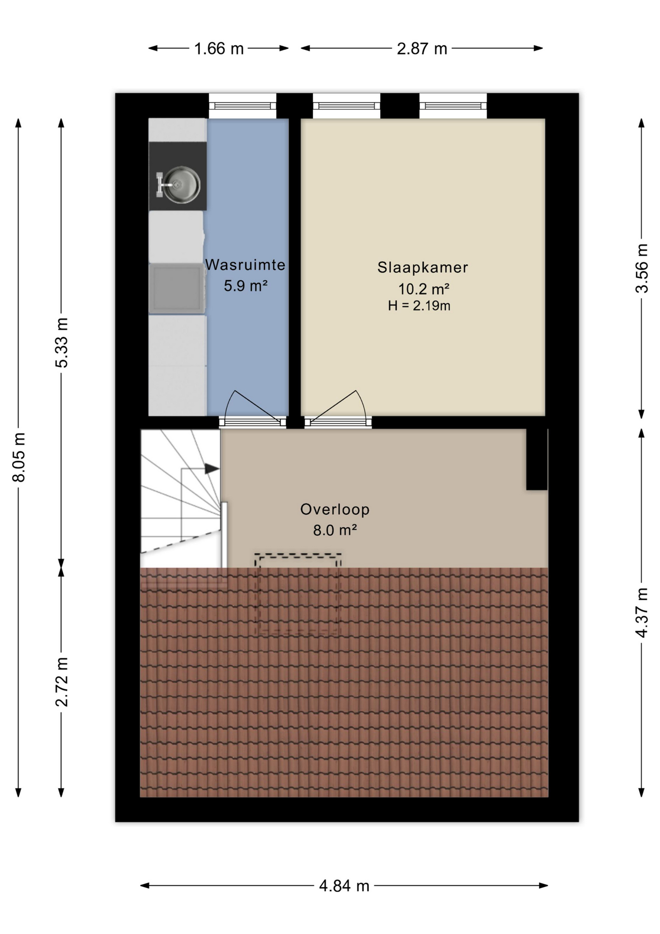 Plattegrond tweede verdieping