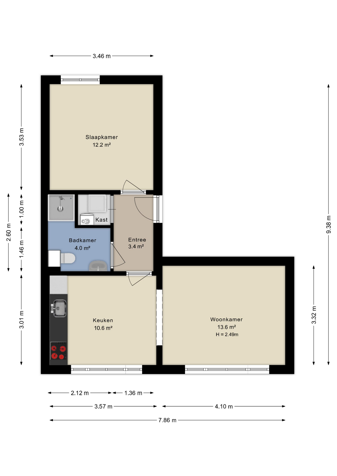Plattegrond appartement