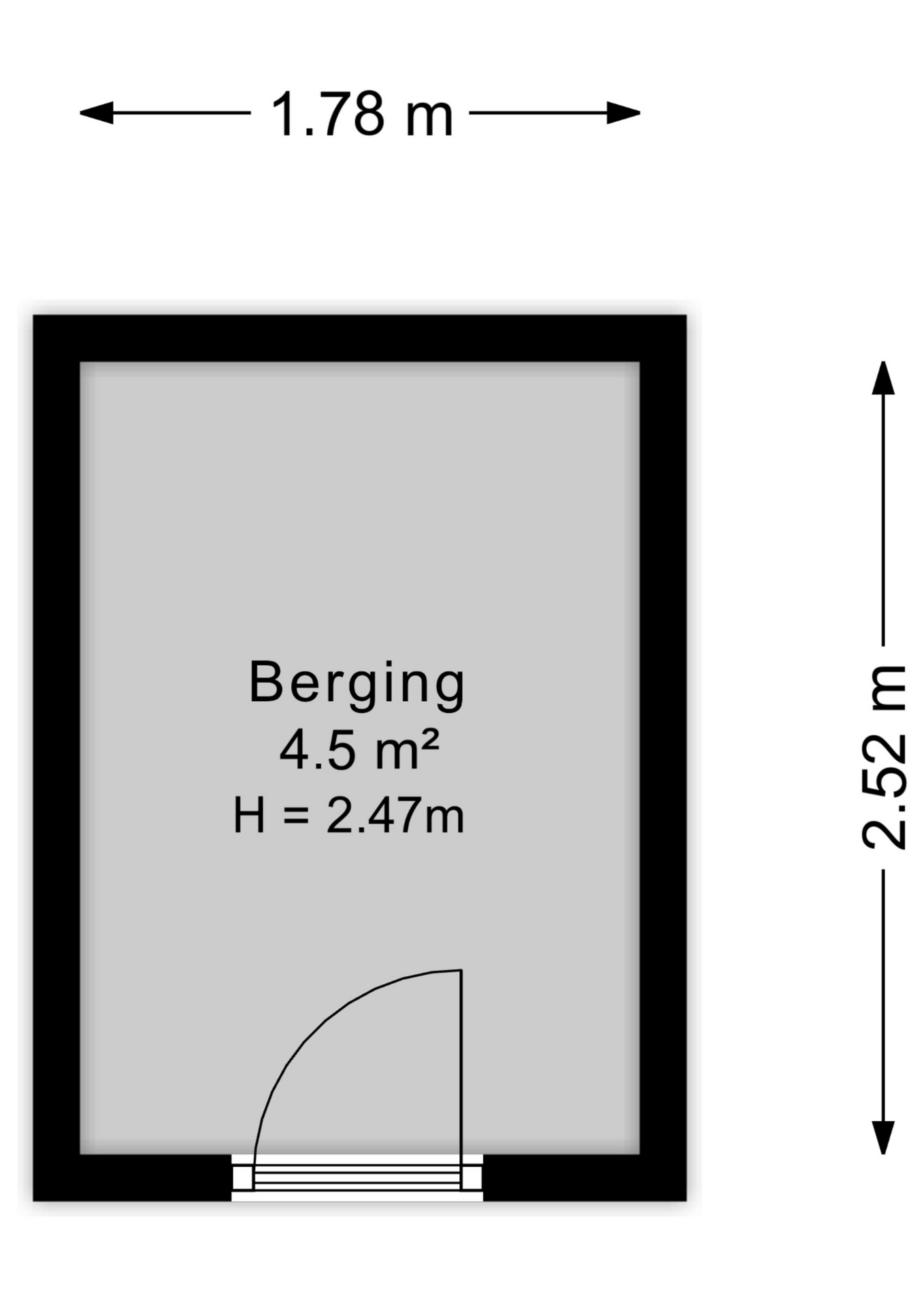 Plattegrond berging