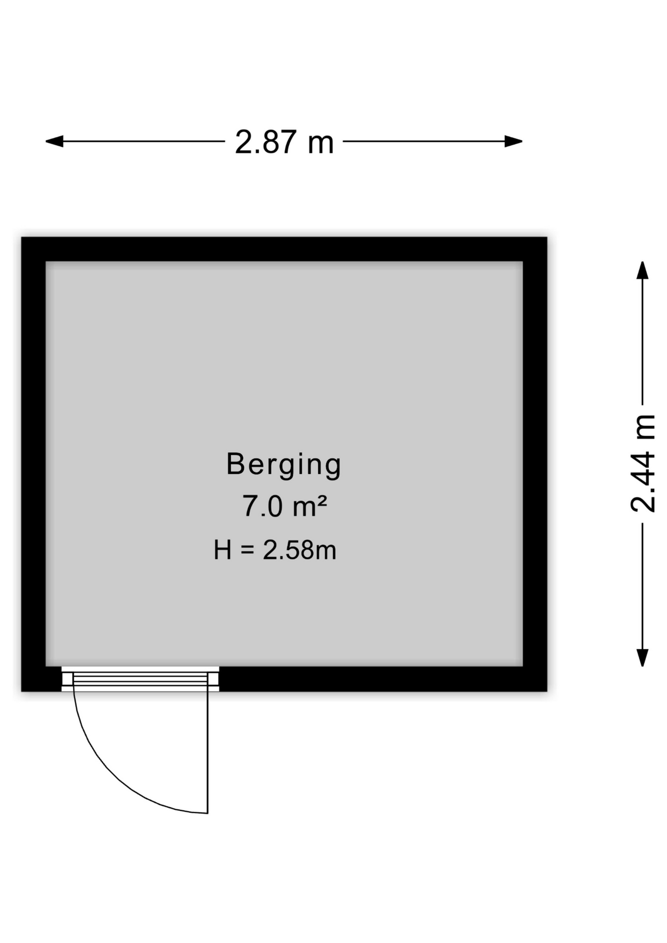 Plattegrond berging