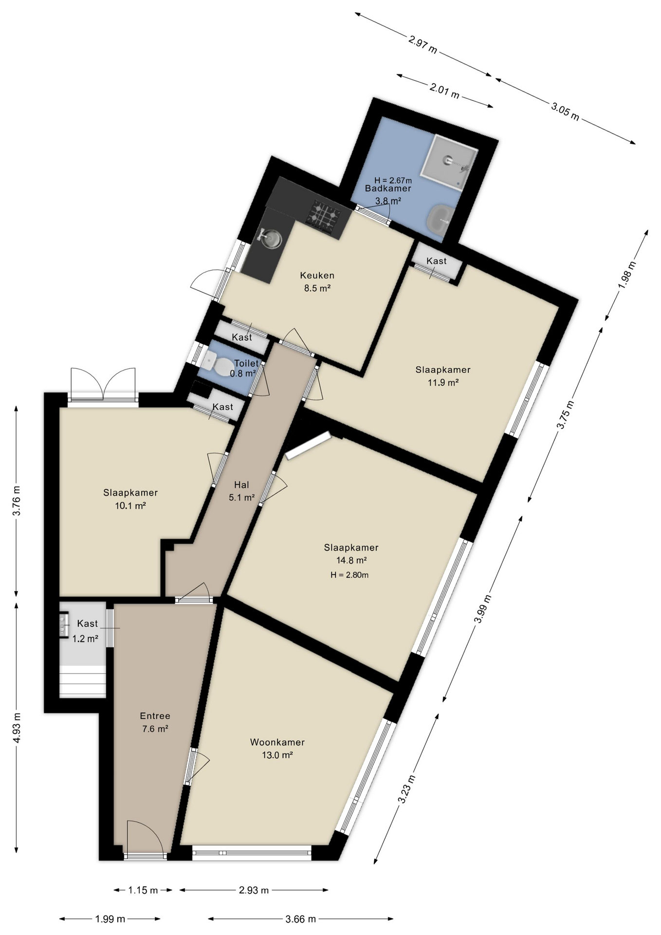 Plattegrond appartement