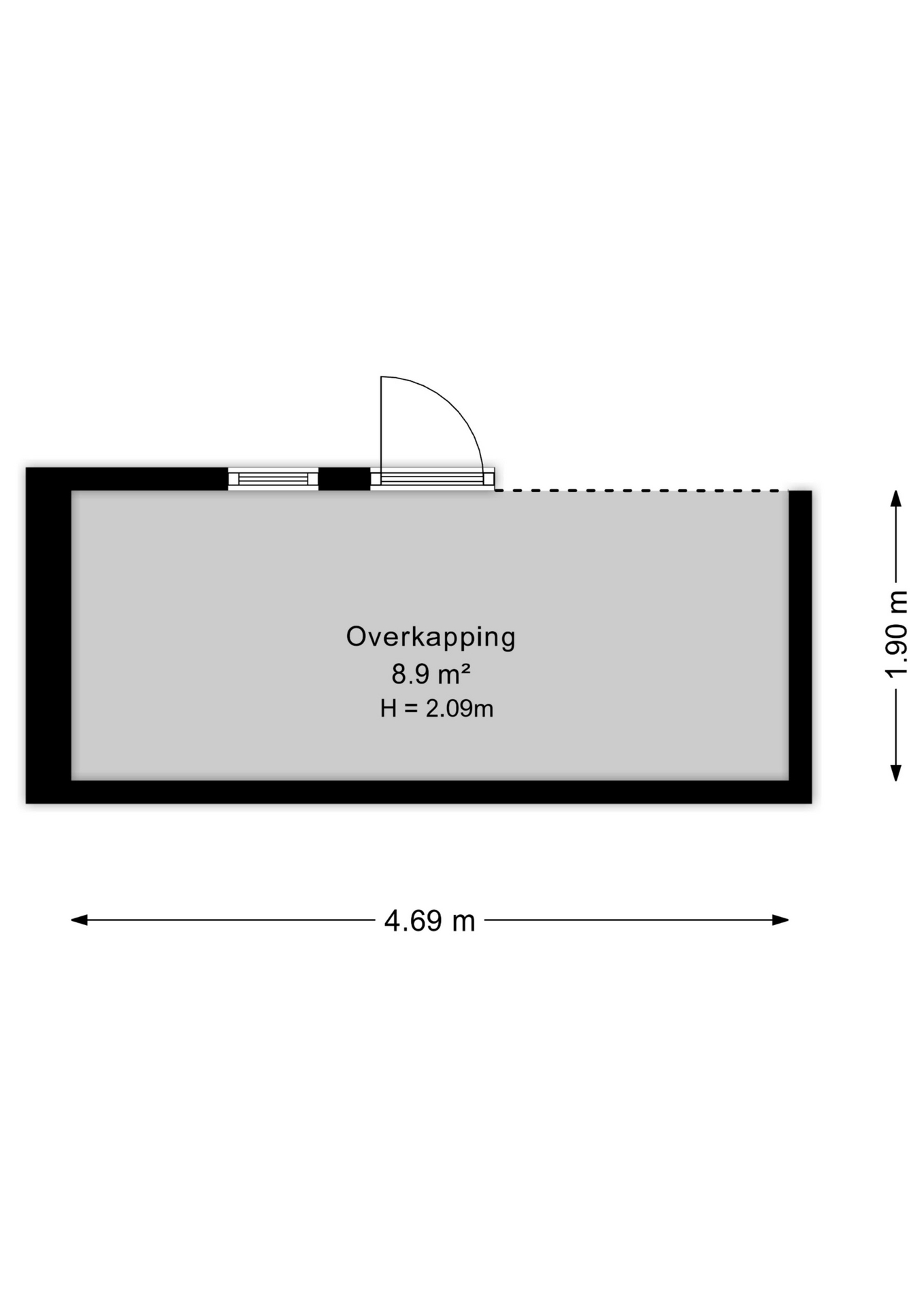 Plattegrond overkapping