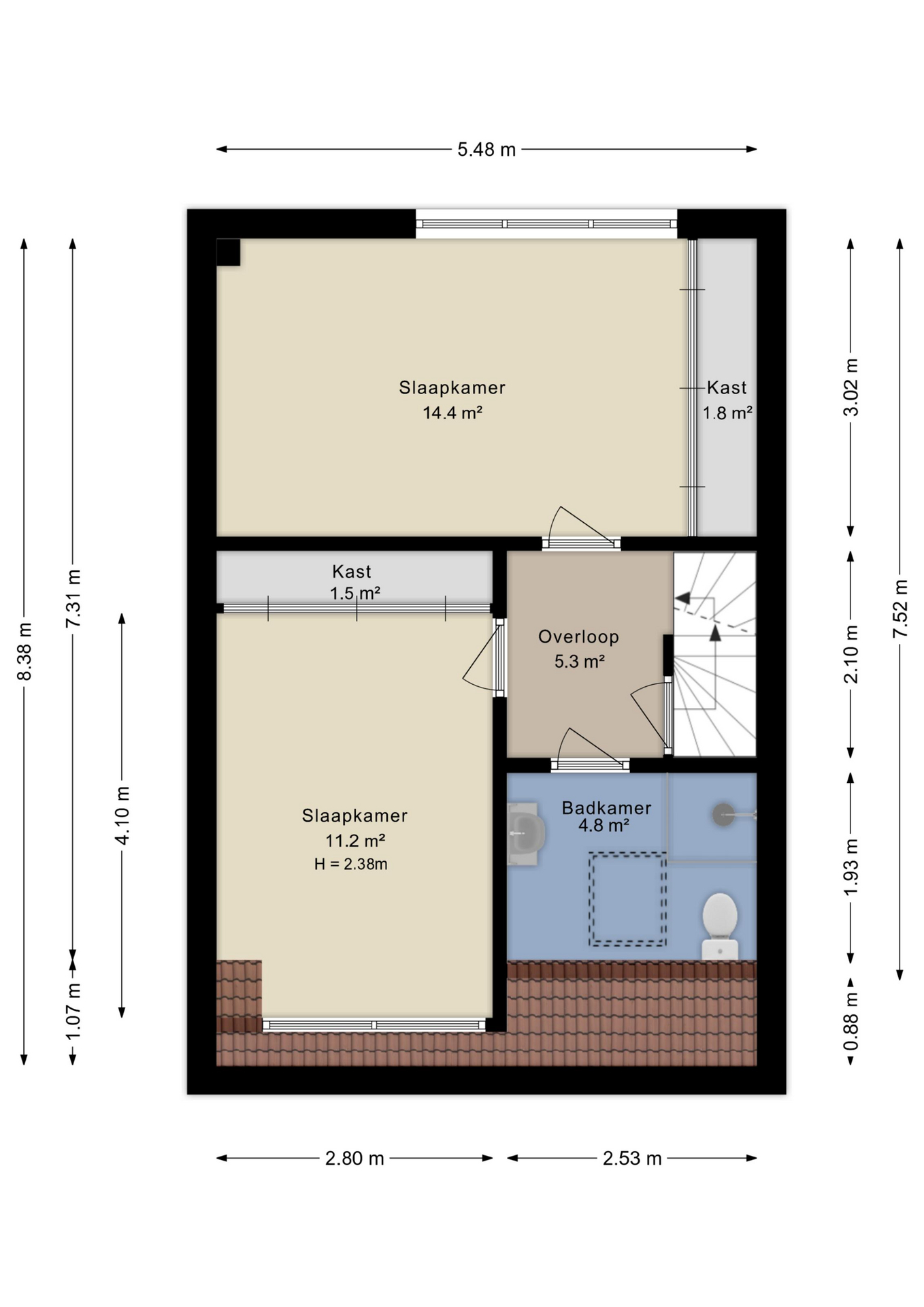 Plattegrond eerste verdieping