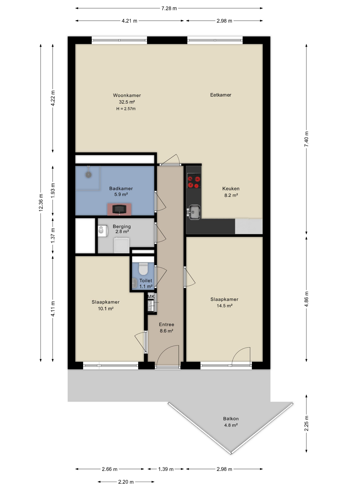 Plattegrond appartement