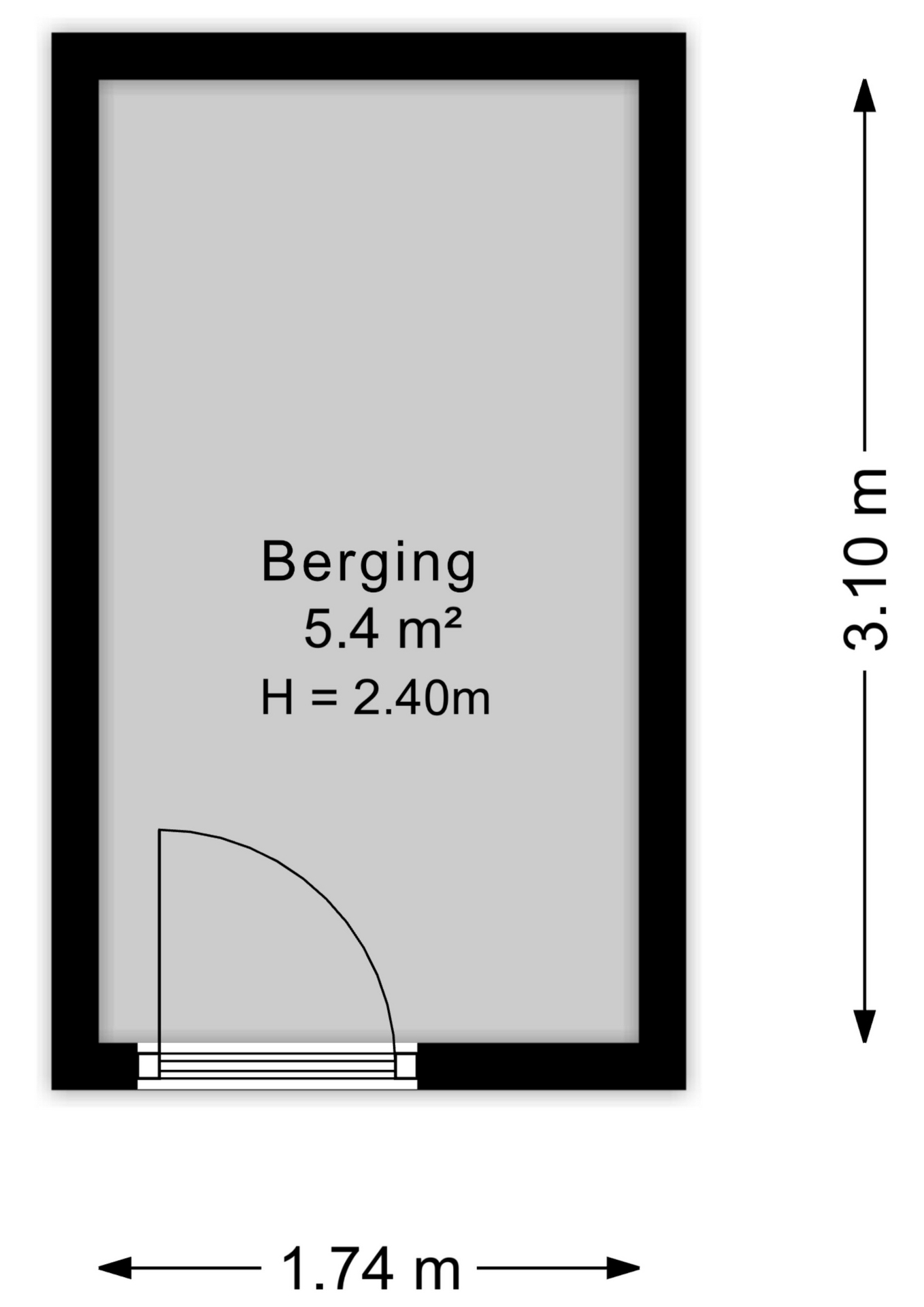 Plattegrond berging