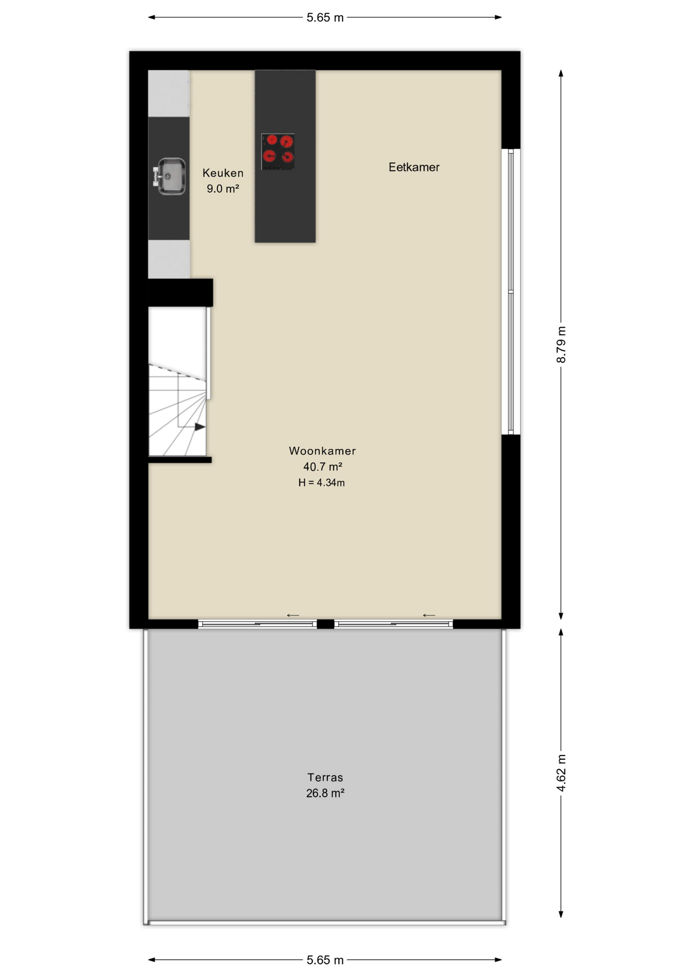 Plattegrond eerste verdieping