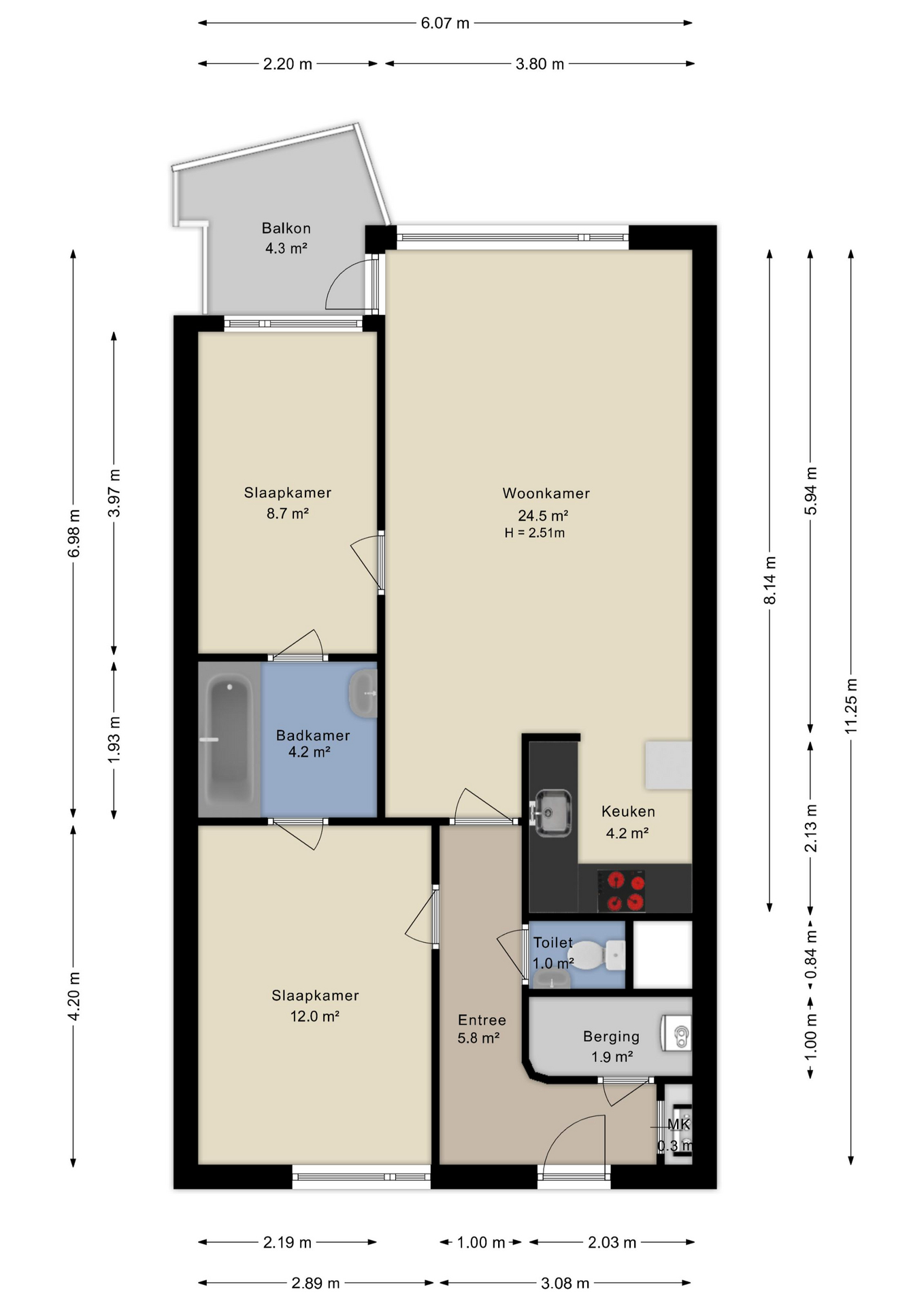 Plattegrond appartament