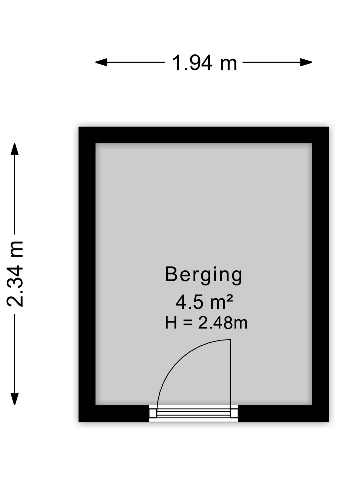 Plattegrond berging