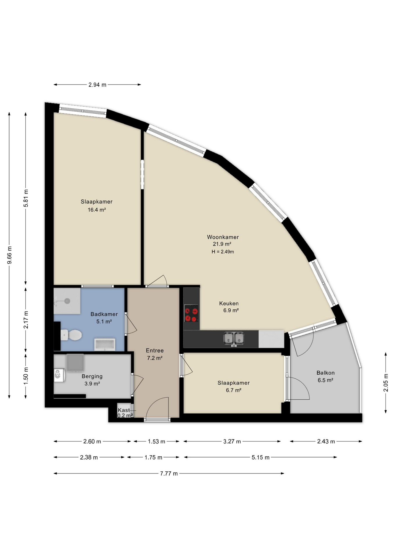 Plattegrond appartement