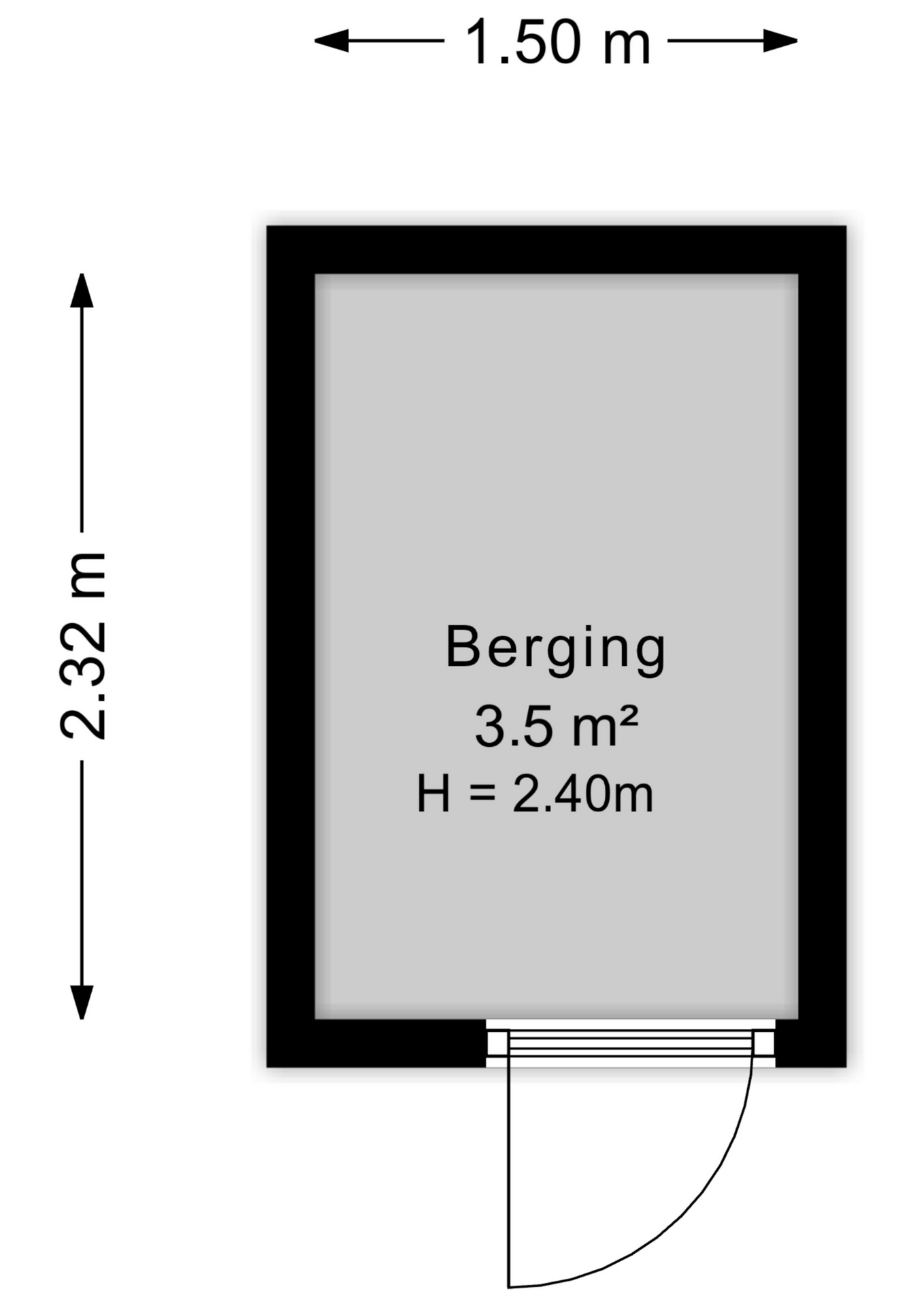 Plattegrond berging