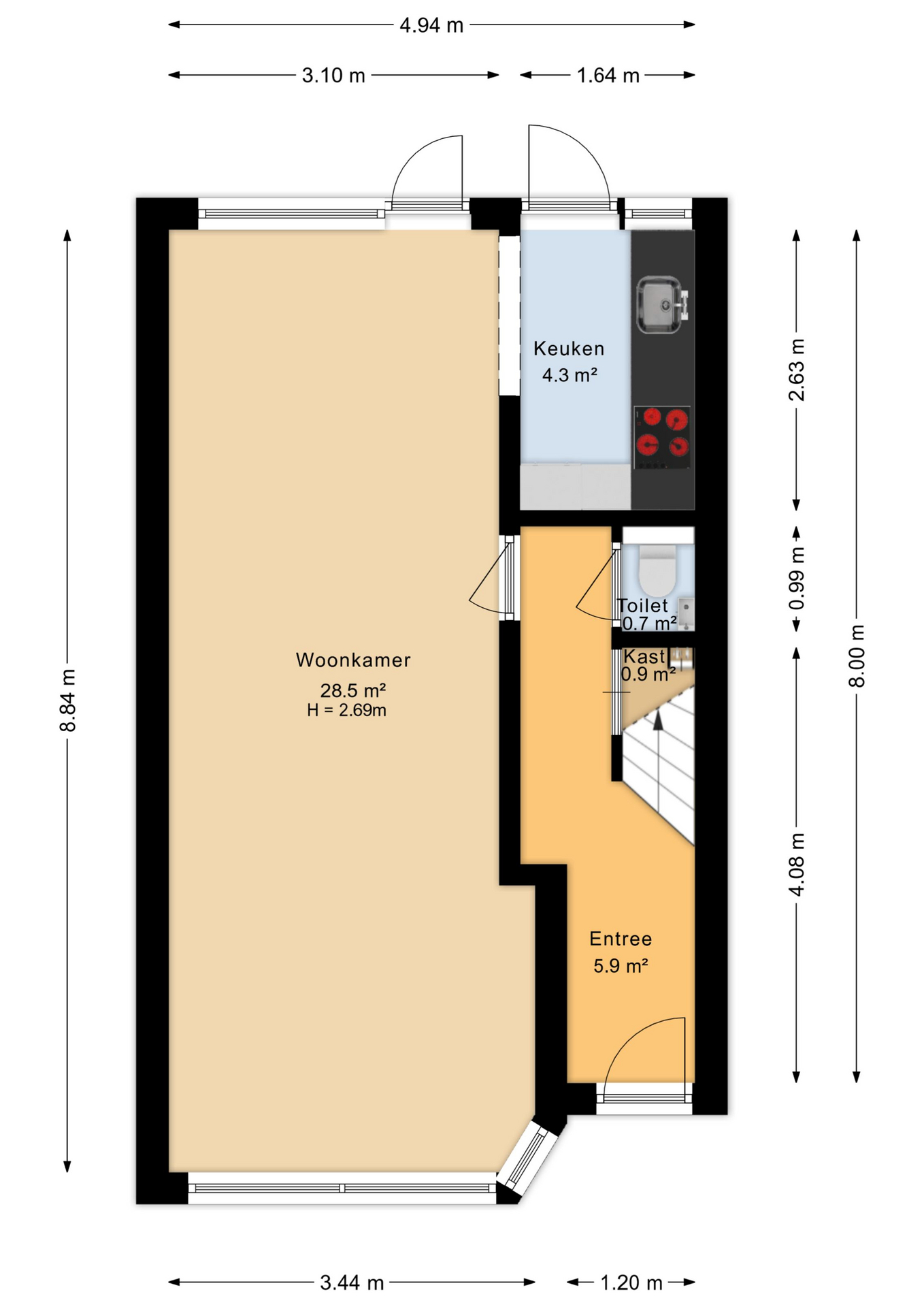 Plattegrond begane grond