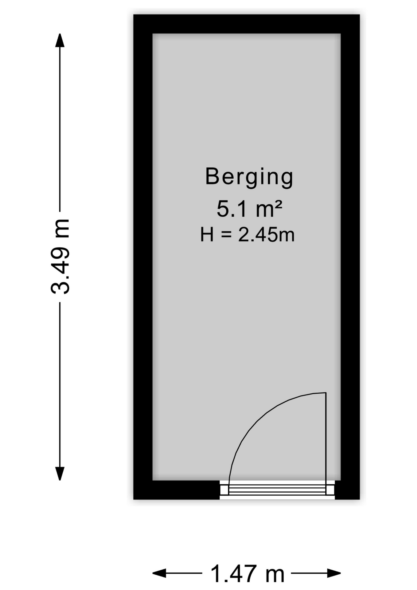 Plattegrond berging