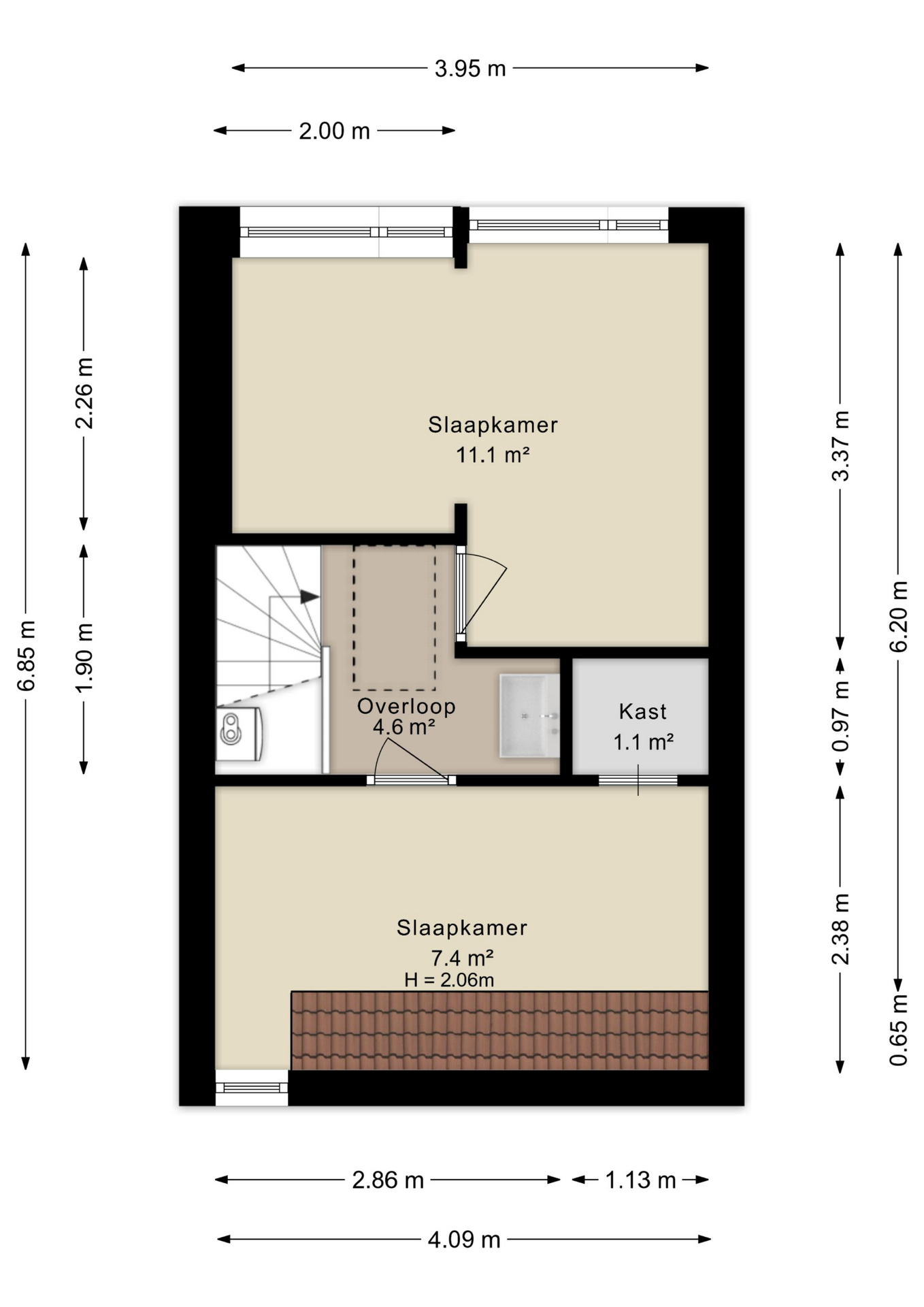 Plattegrond eerste verdieping