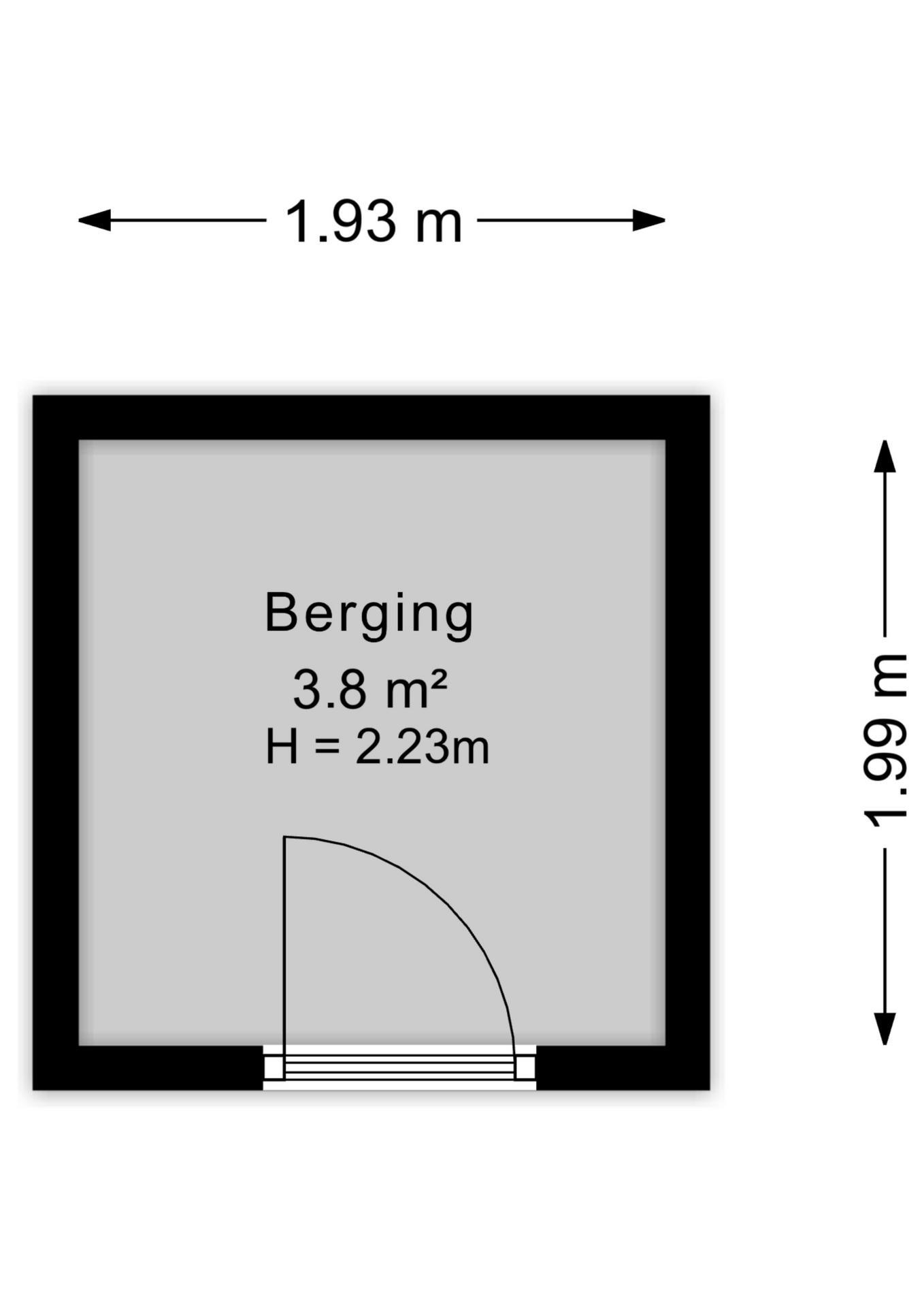 Plattegrond berging