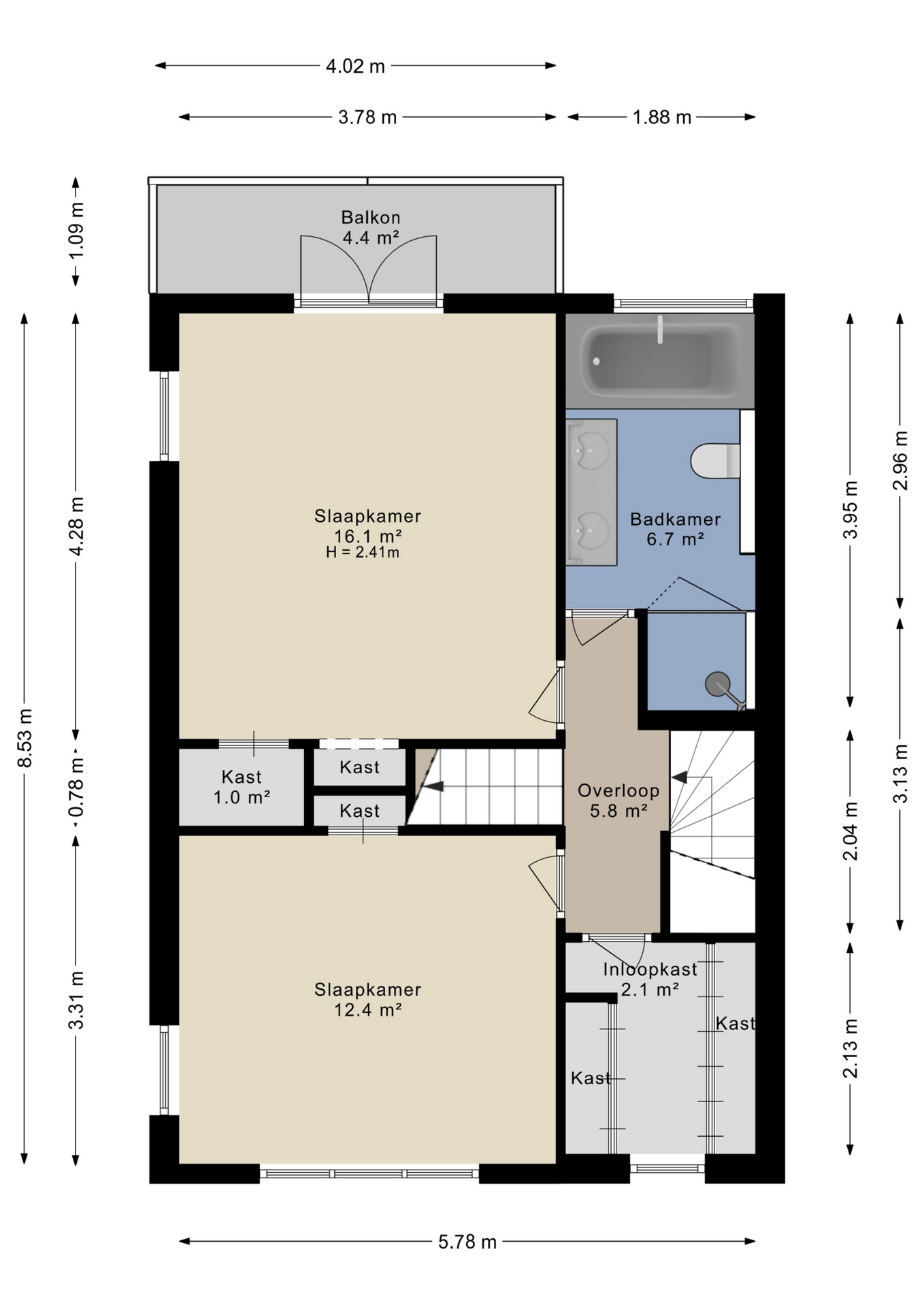Plattegrond eerste verdieping