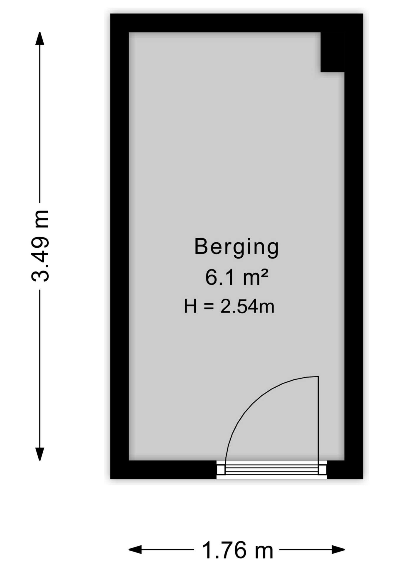 Plattegrond berging