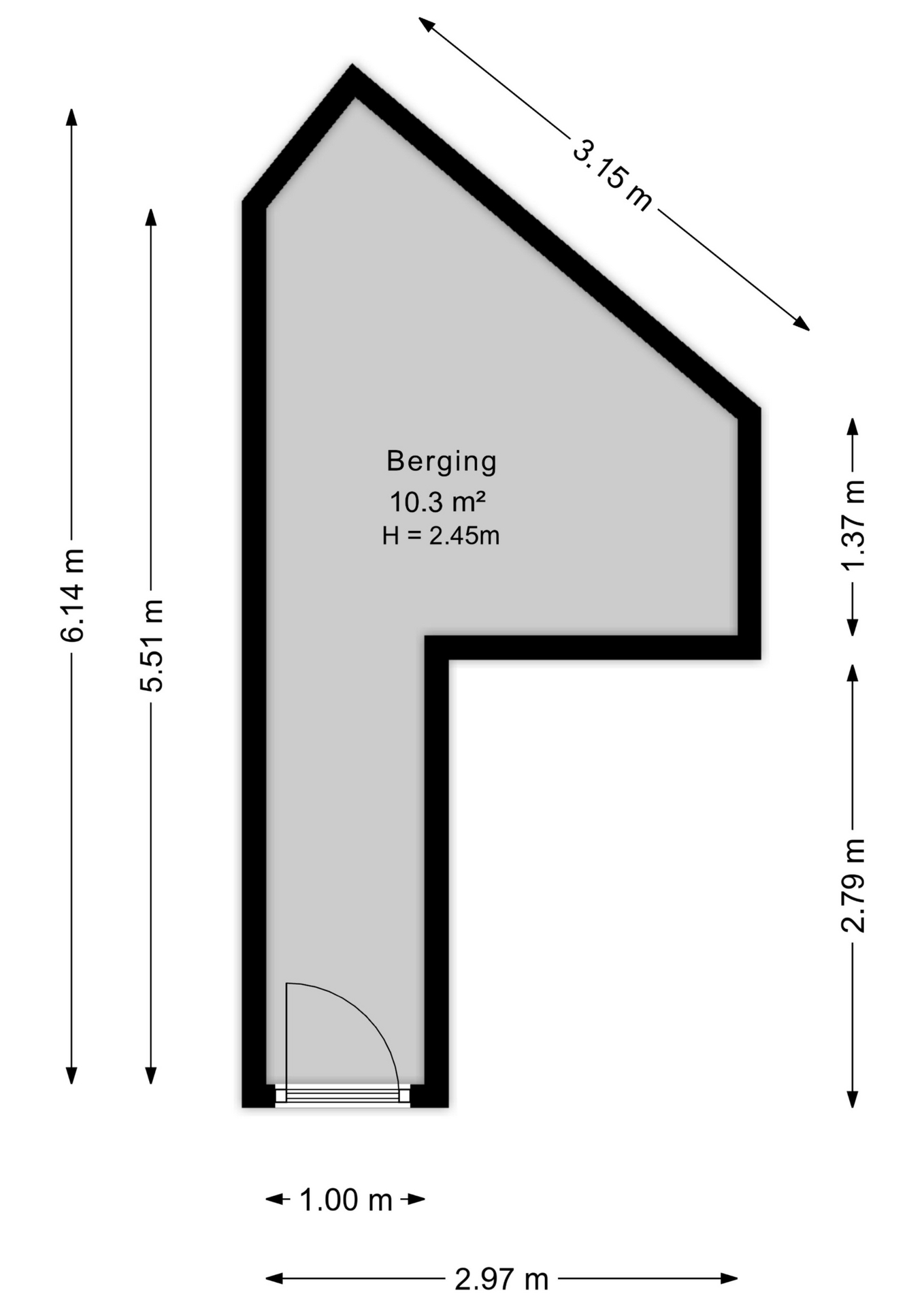 Plattegrond berging
