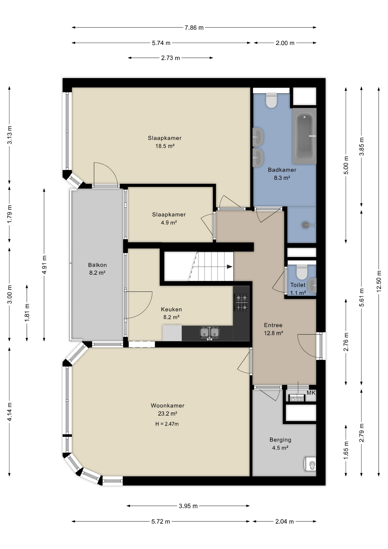Plattegrond appartement