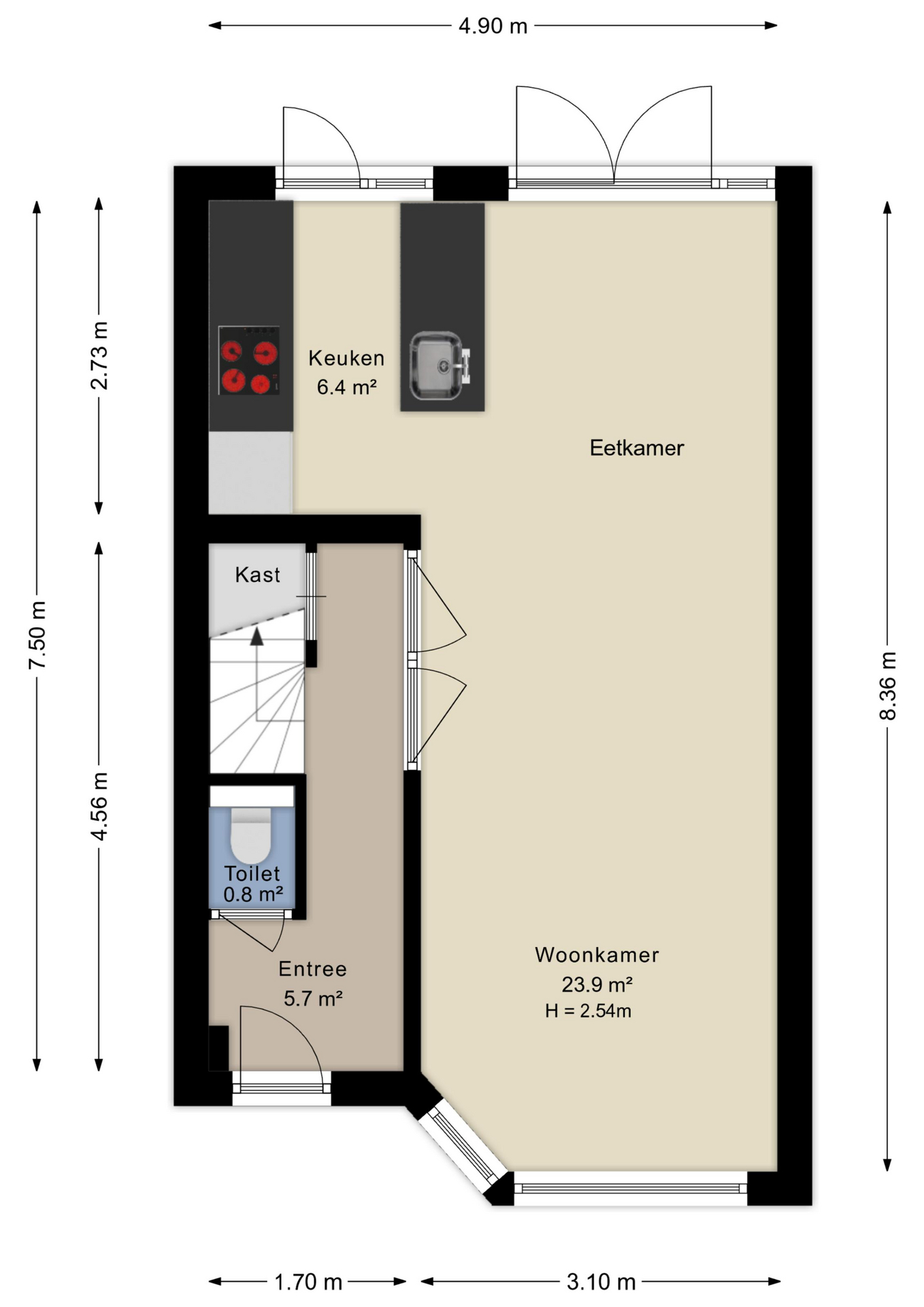 Plattegrond begane grond