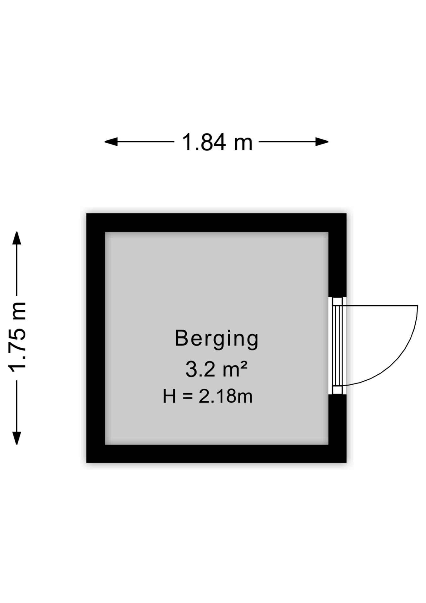 Plattegrond berging