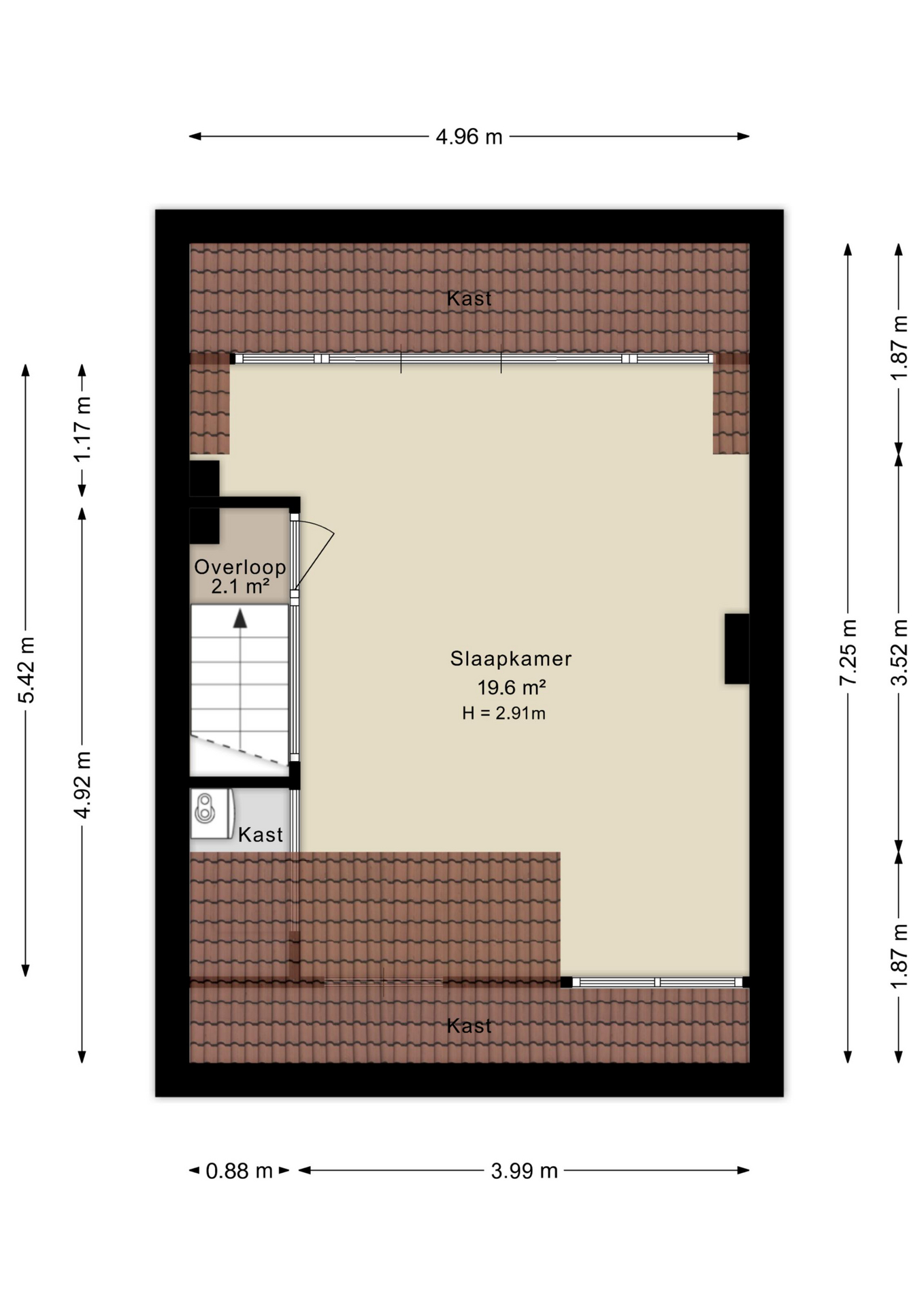 Plattegrond tweede verdieping