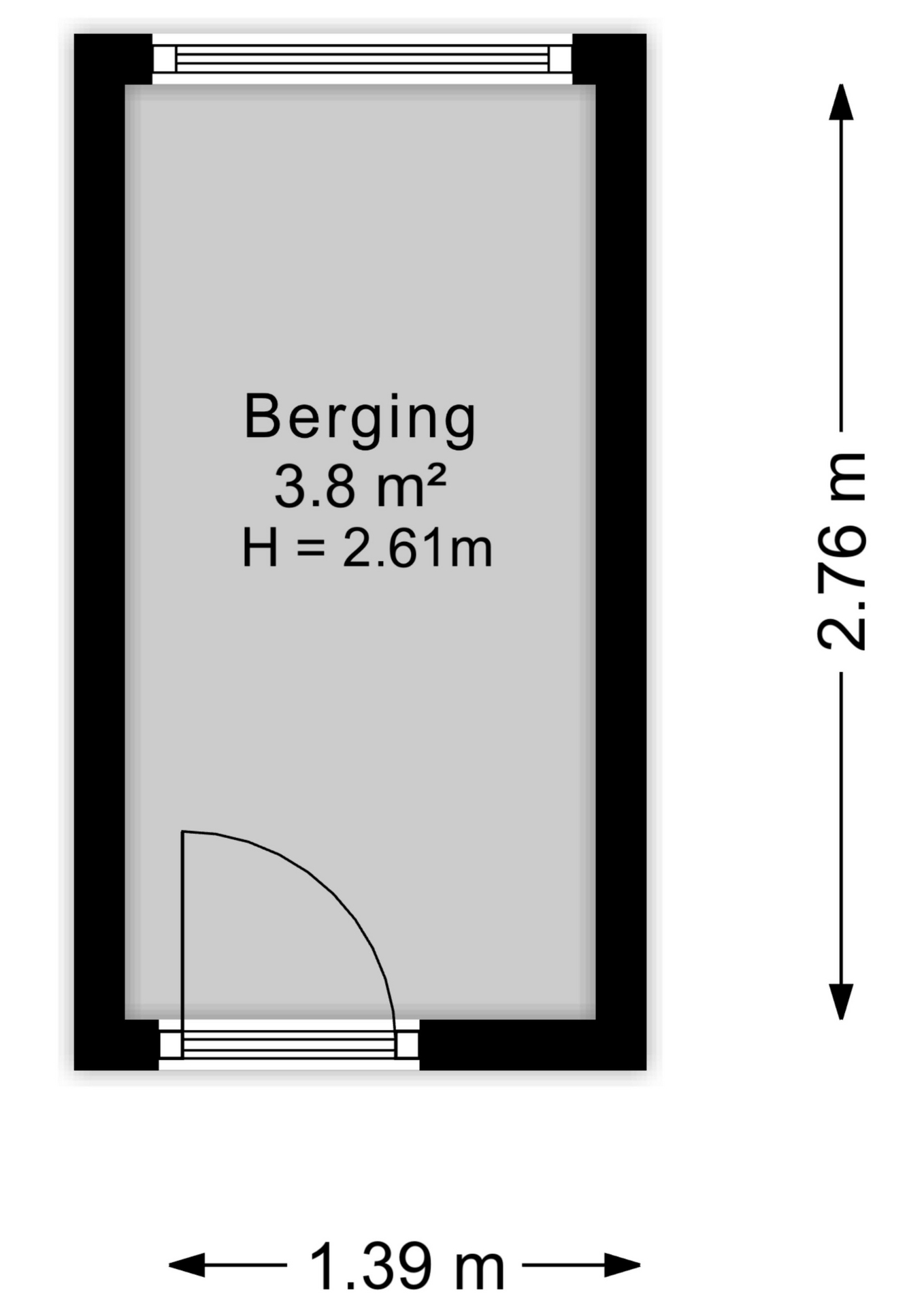 Plattegrond berging
