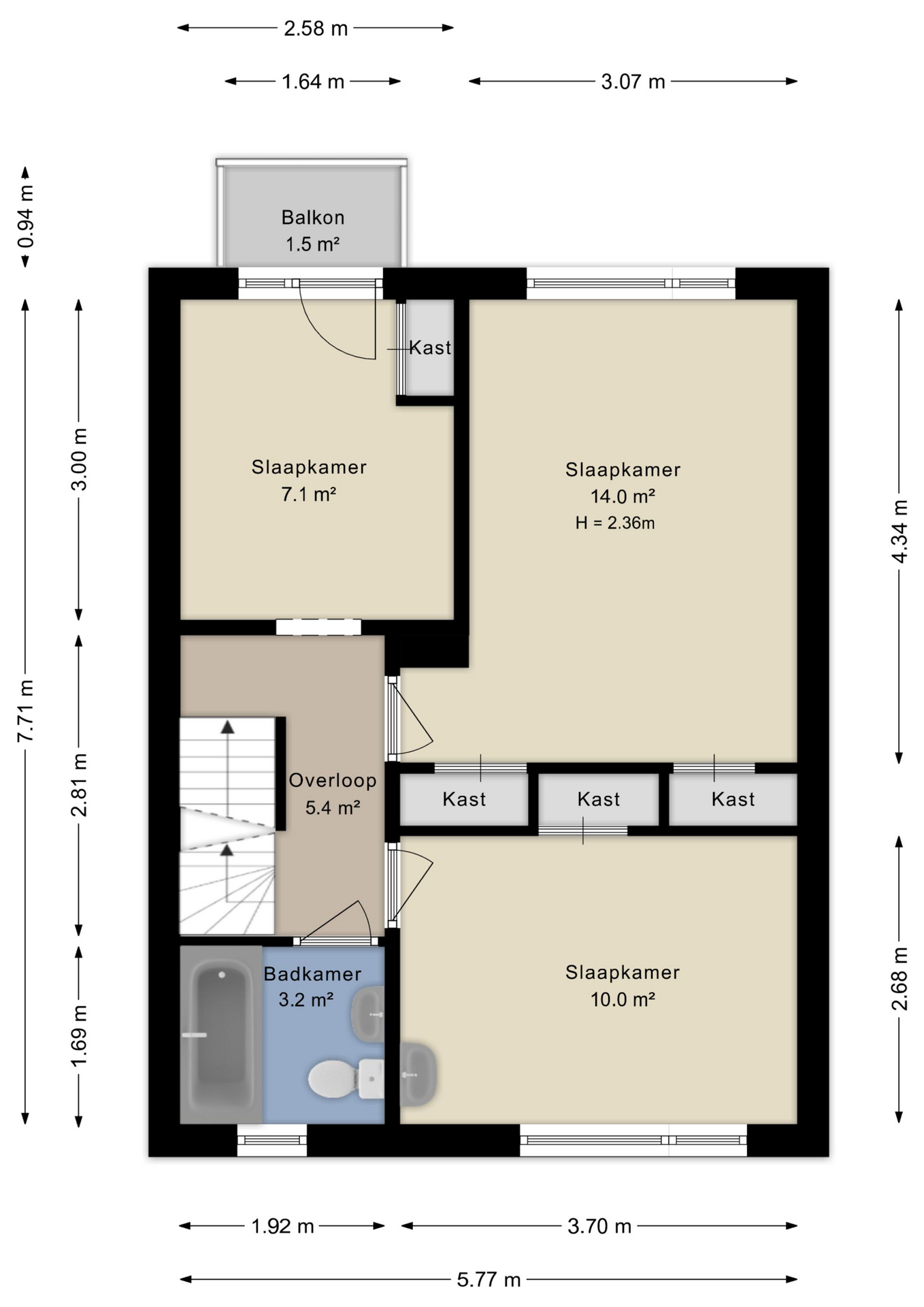Plattegrond eerste verdieping
