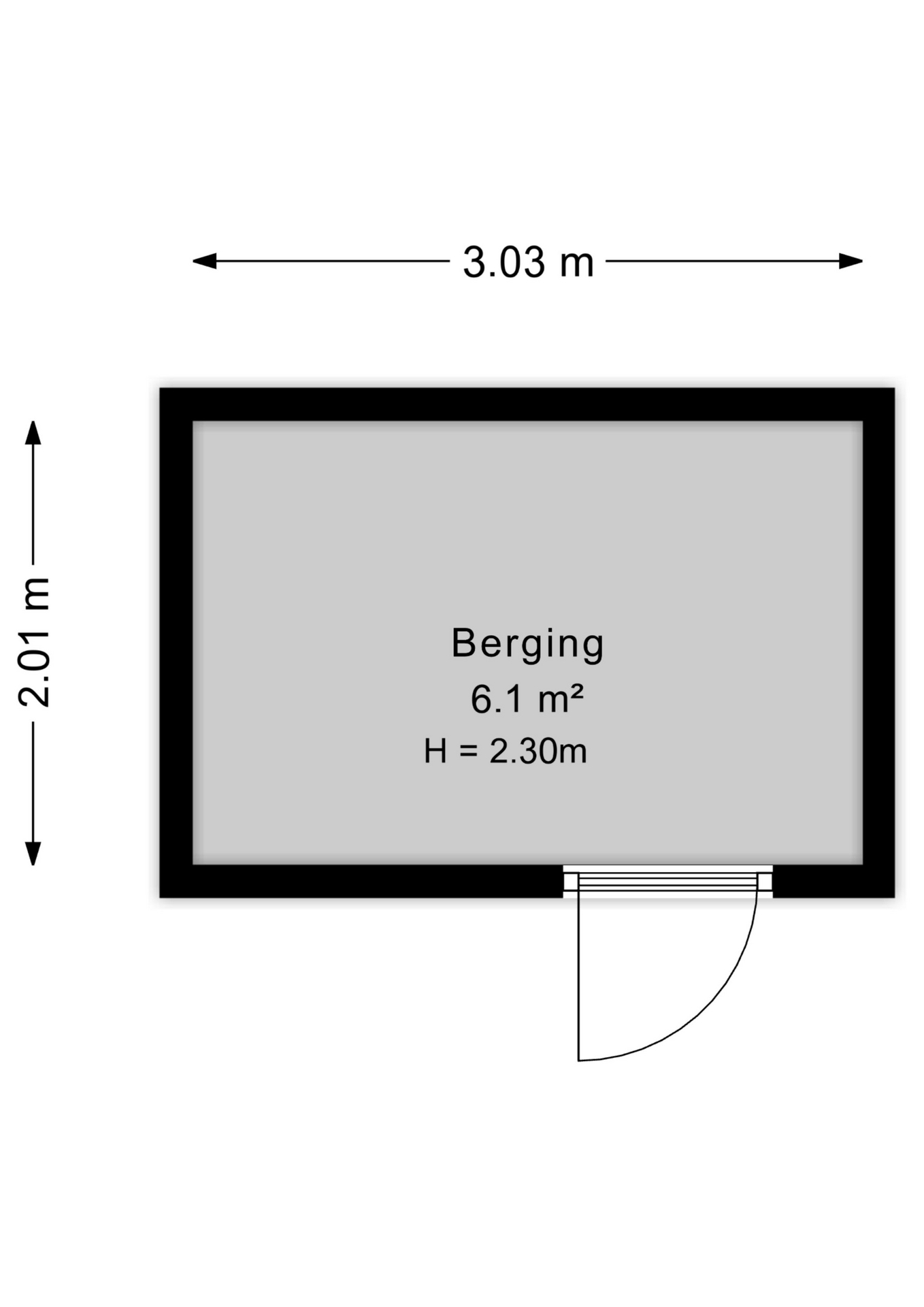 Plattegrond berging
