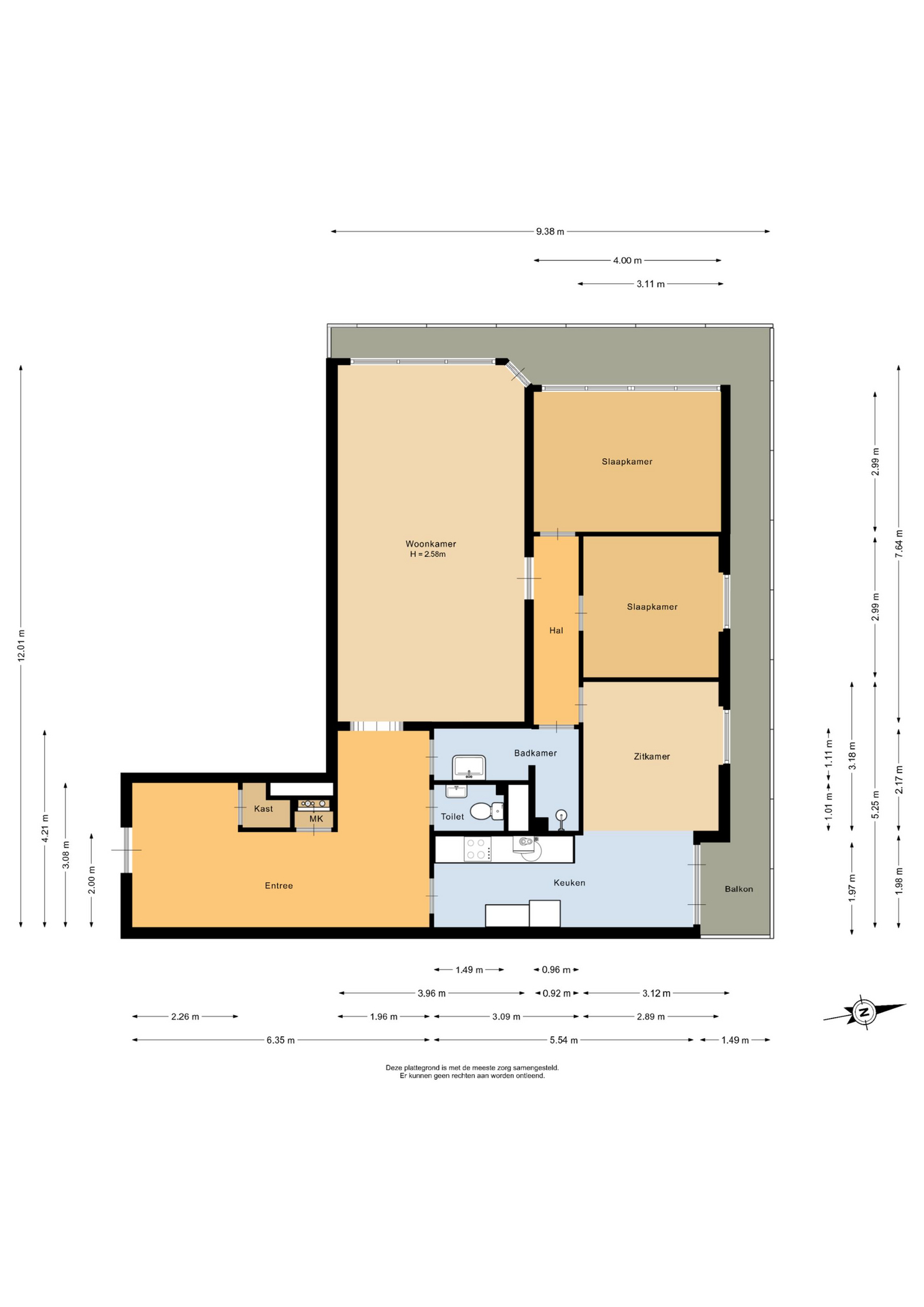 Plattegrond appartement