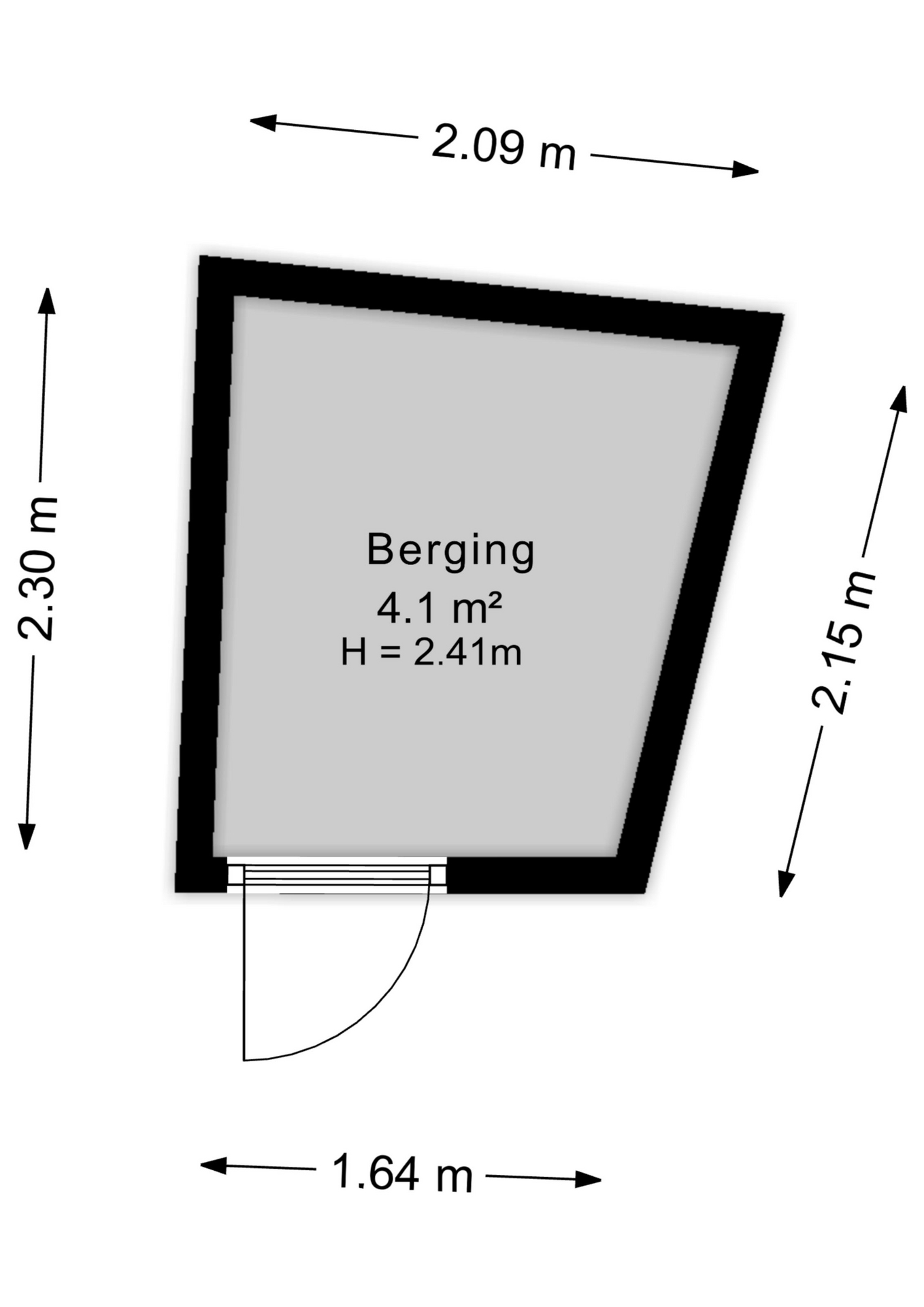 Plattegrond berging