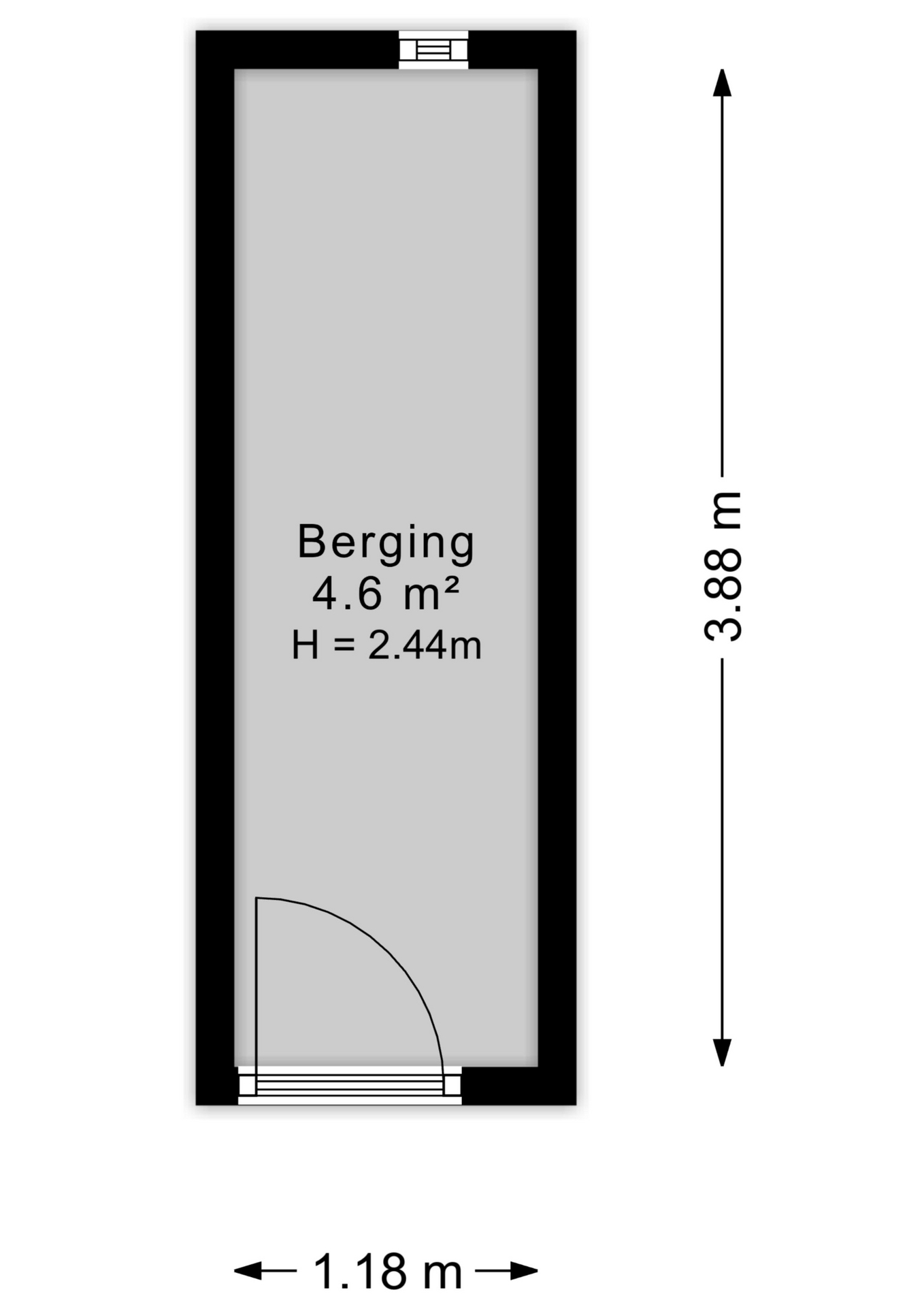 Plattegrond berging
