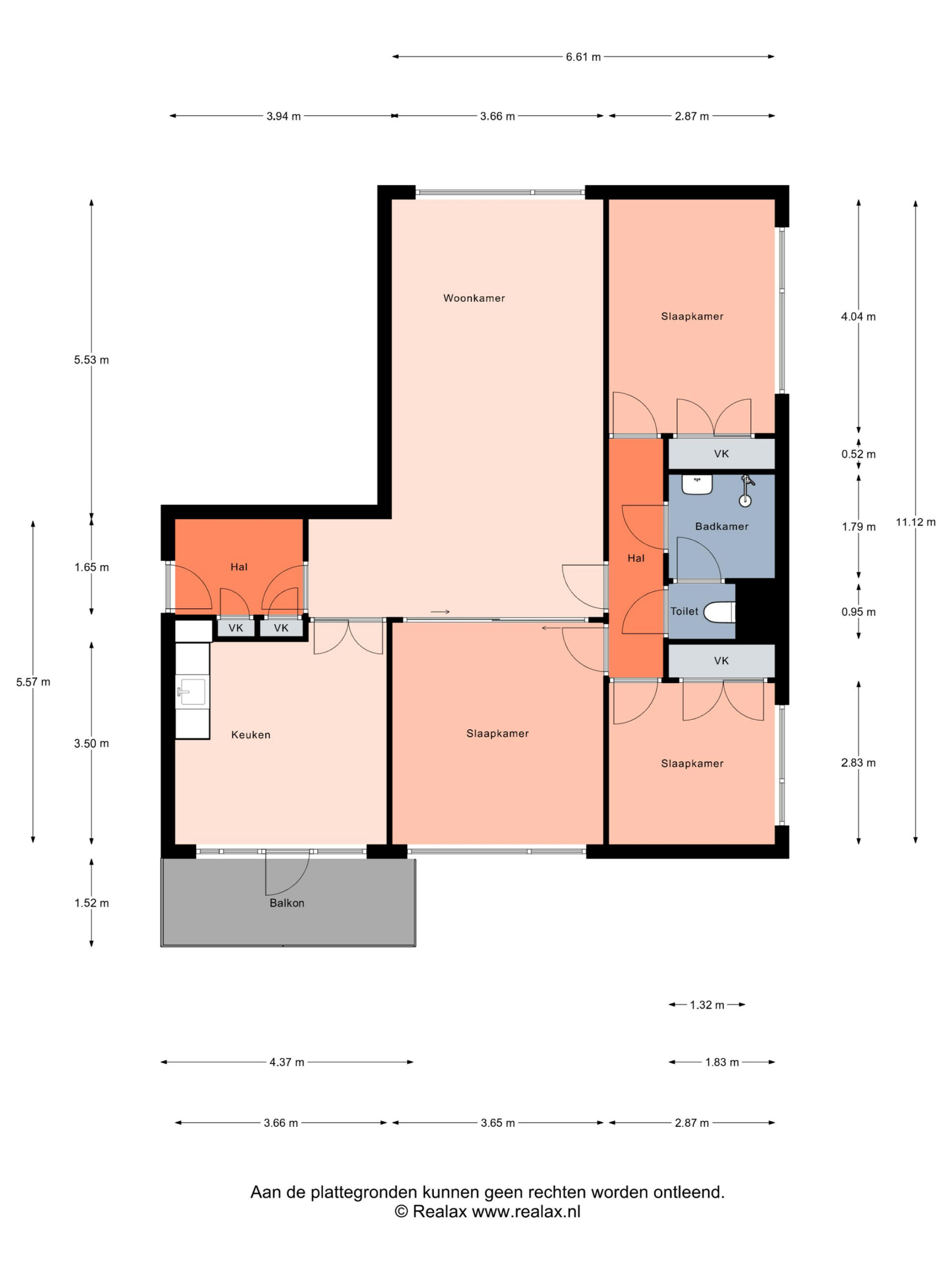 Plattegrond appartement