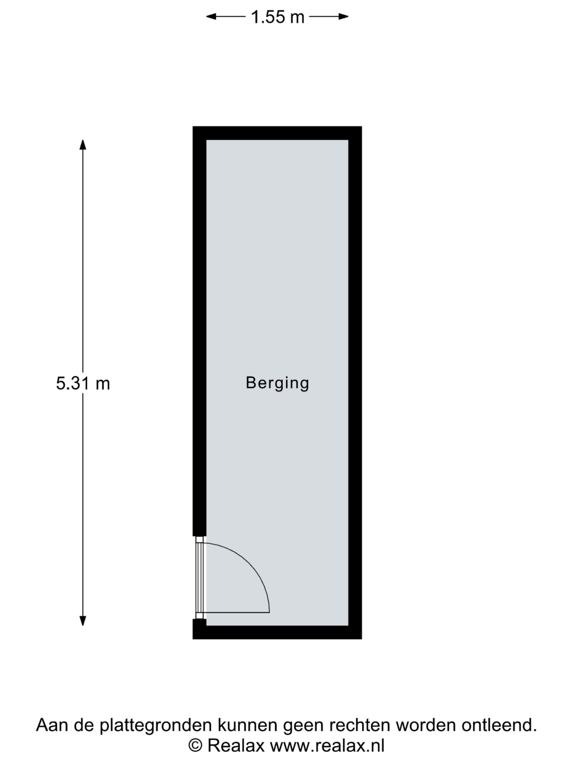 Plattegrond berging