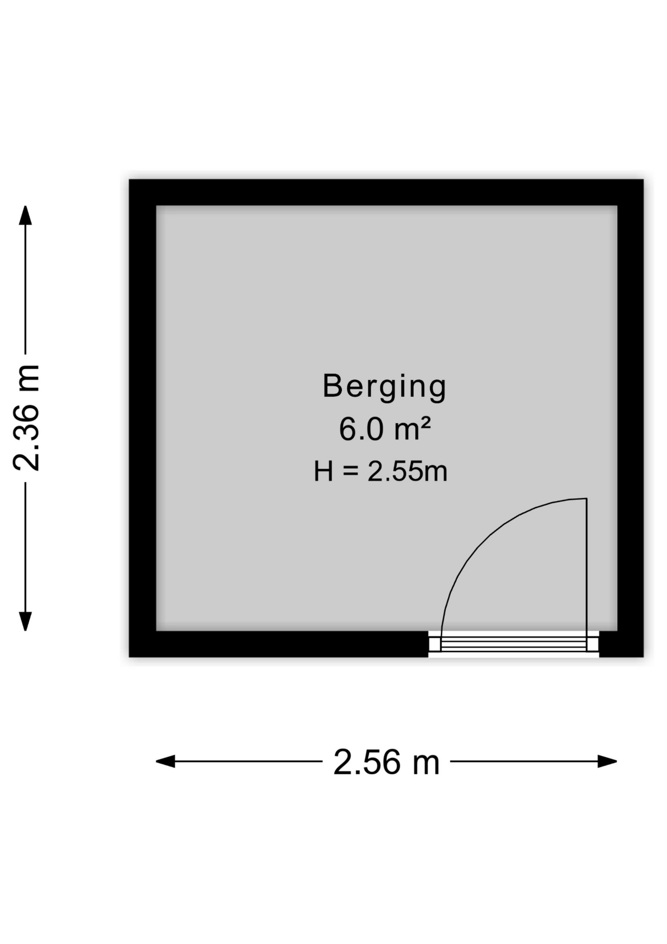 Plattegrond berging