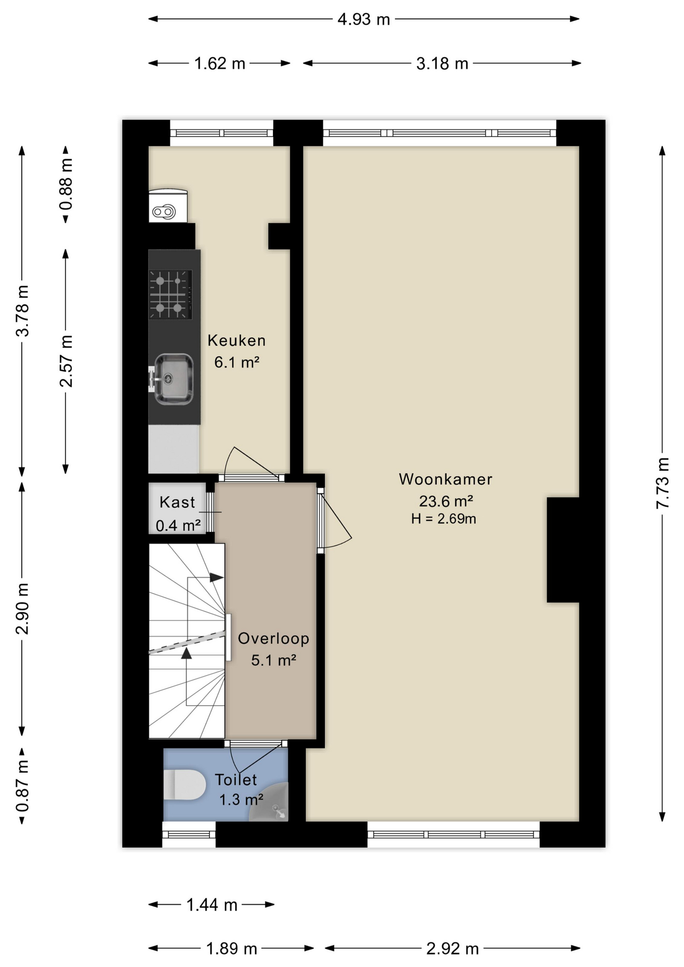 Plattegrond eerste verdieping