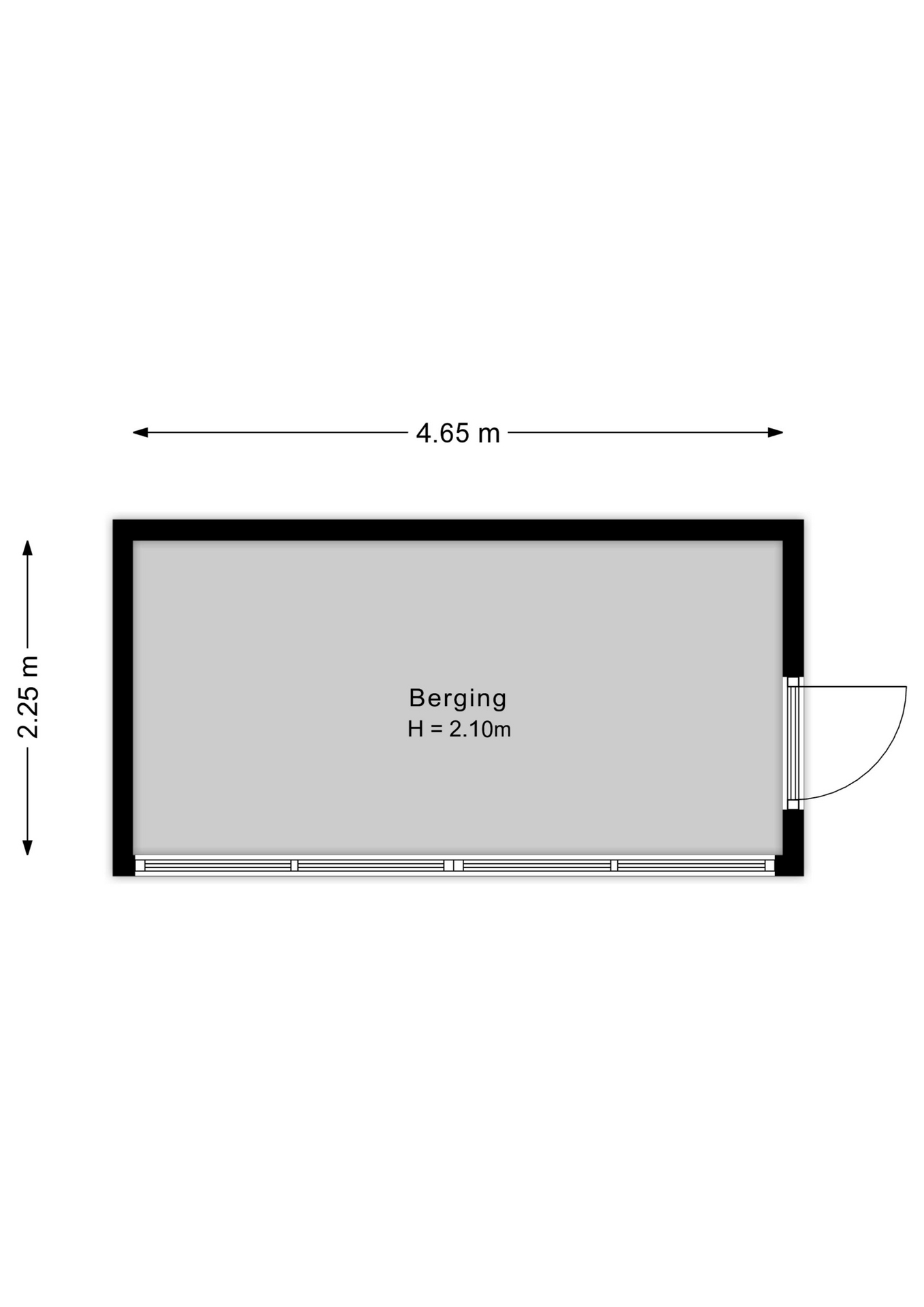 Plattegrond berging