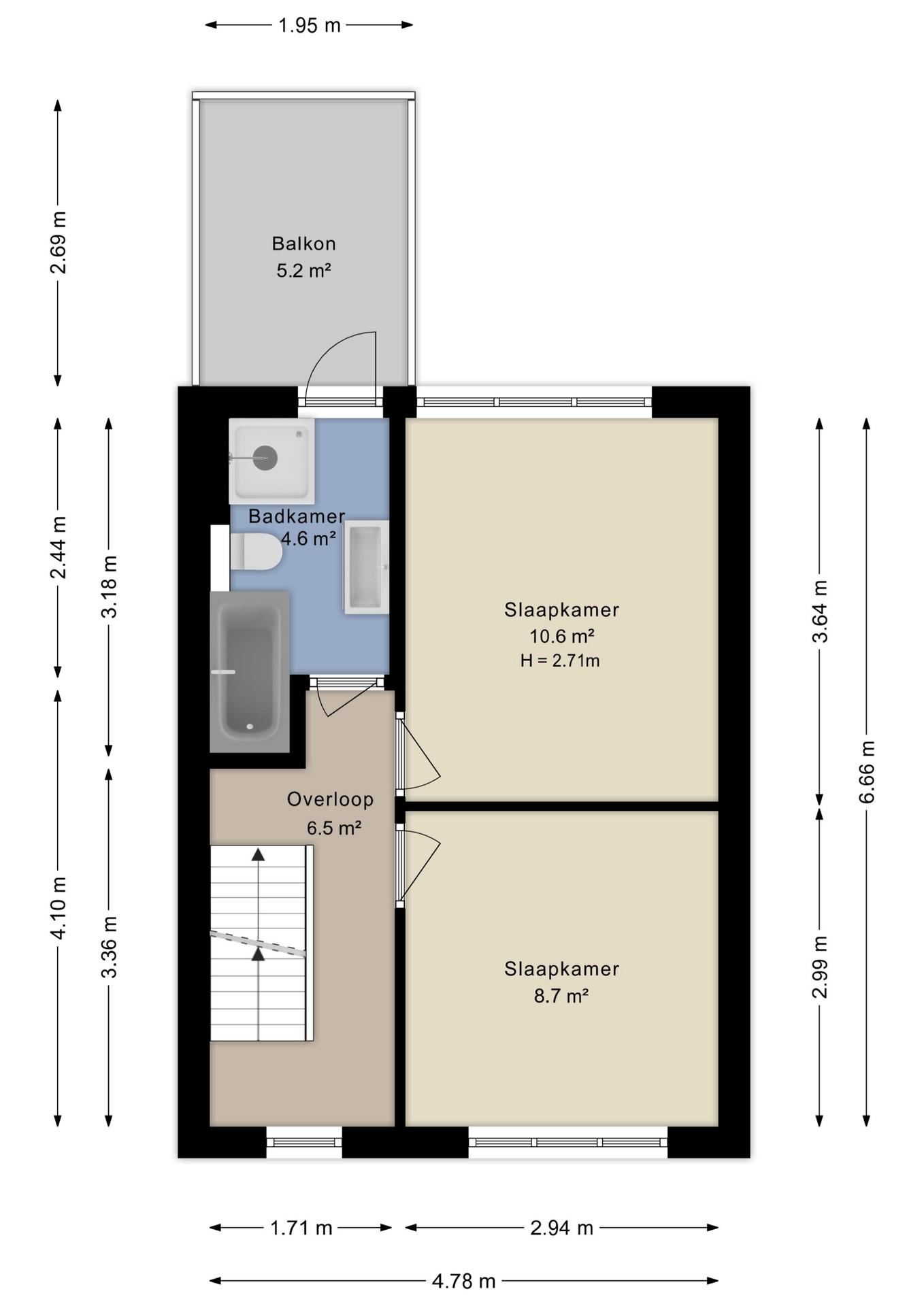 Plattegrond eerste verdieping