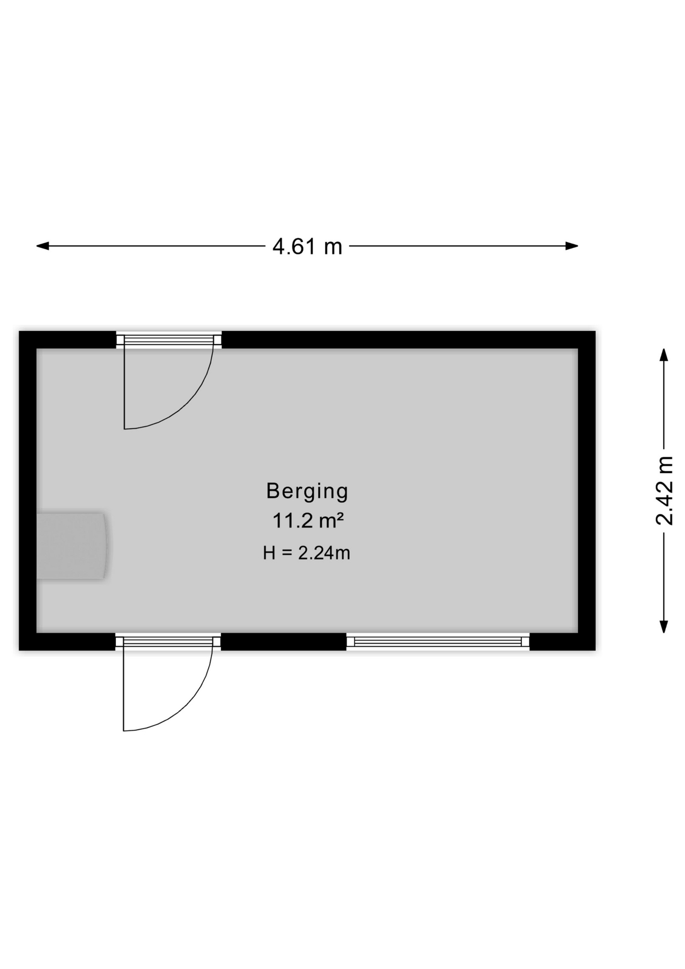 Plattegrond berging